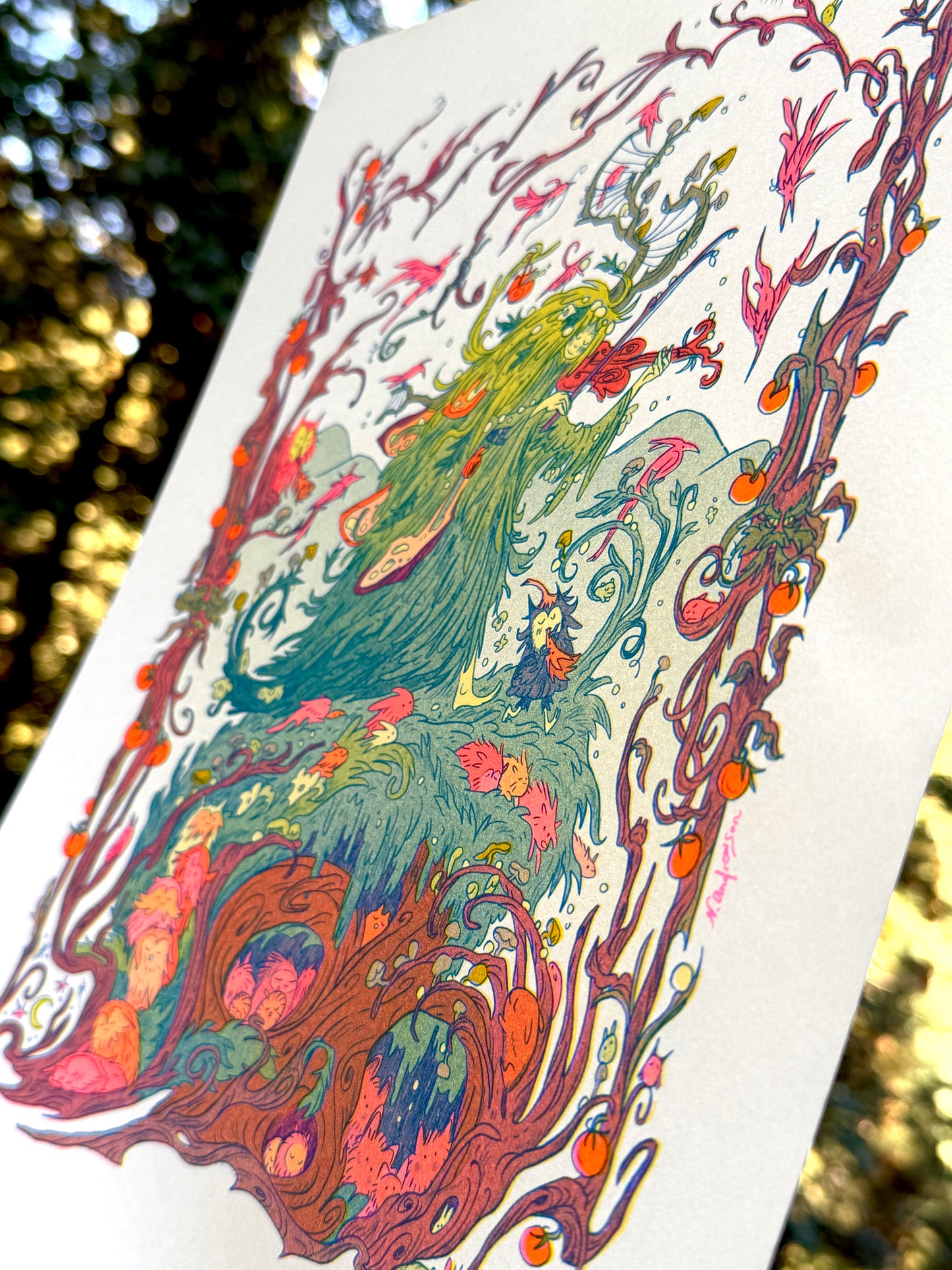 Grandfather Mountain Large Riso Print / Woodfolk Collection