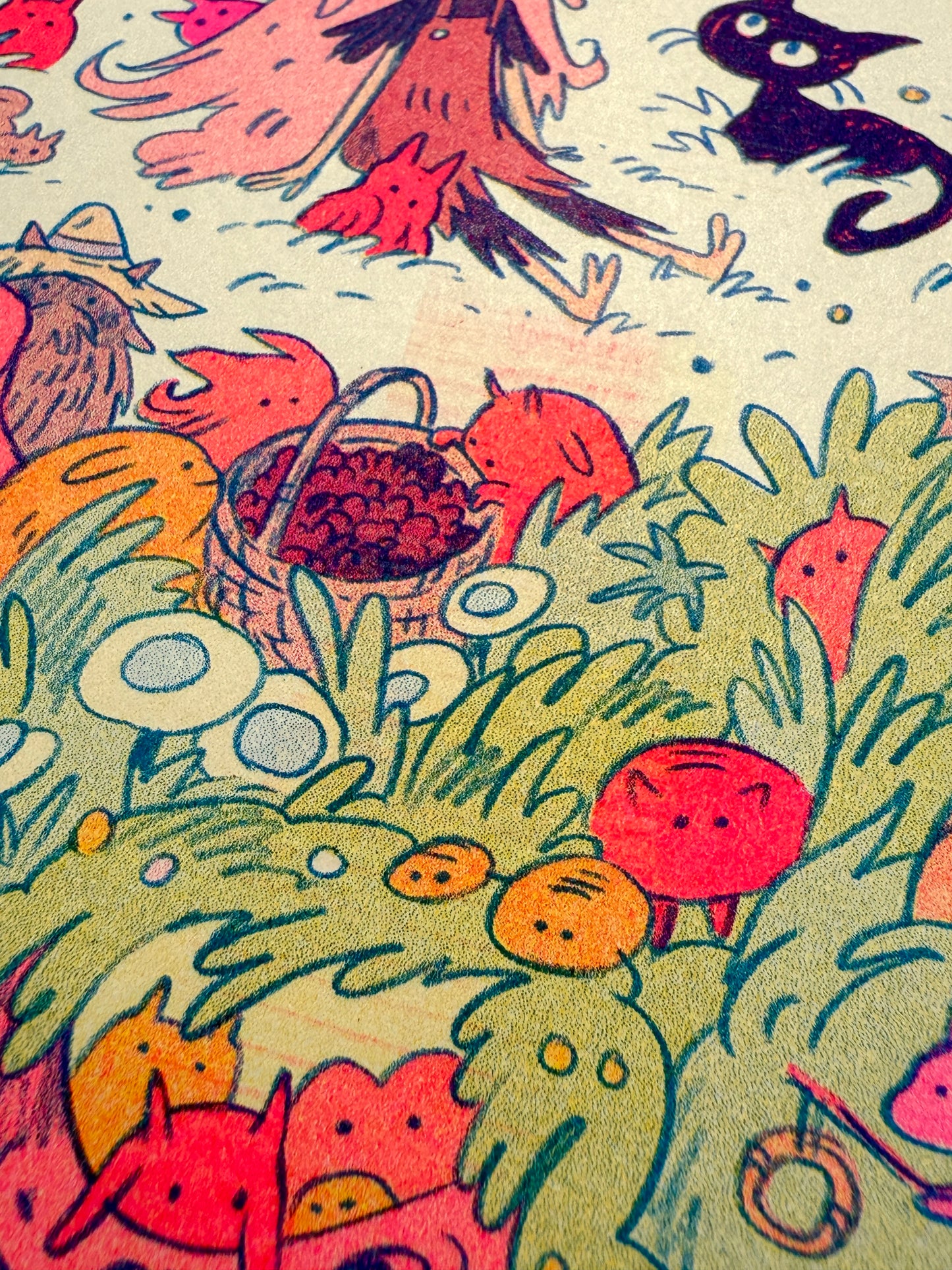 Mamu’s World of Wood Demons and Creek Creatures ~ Riso Print