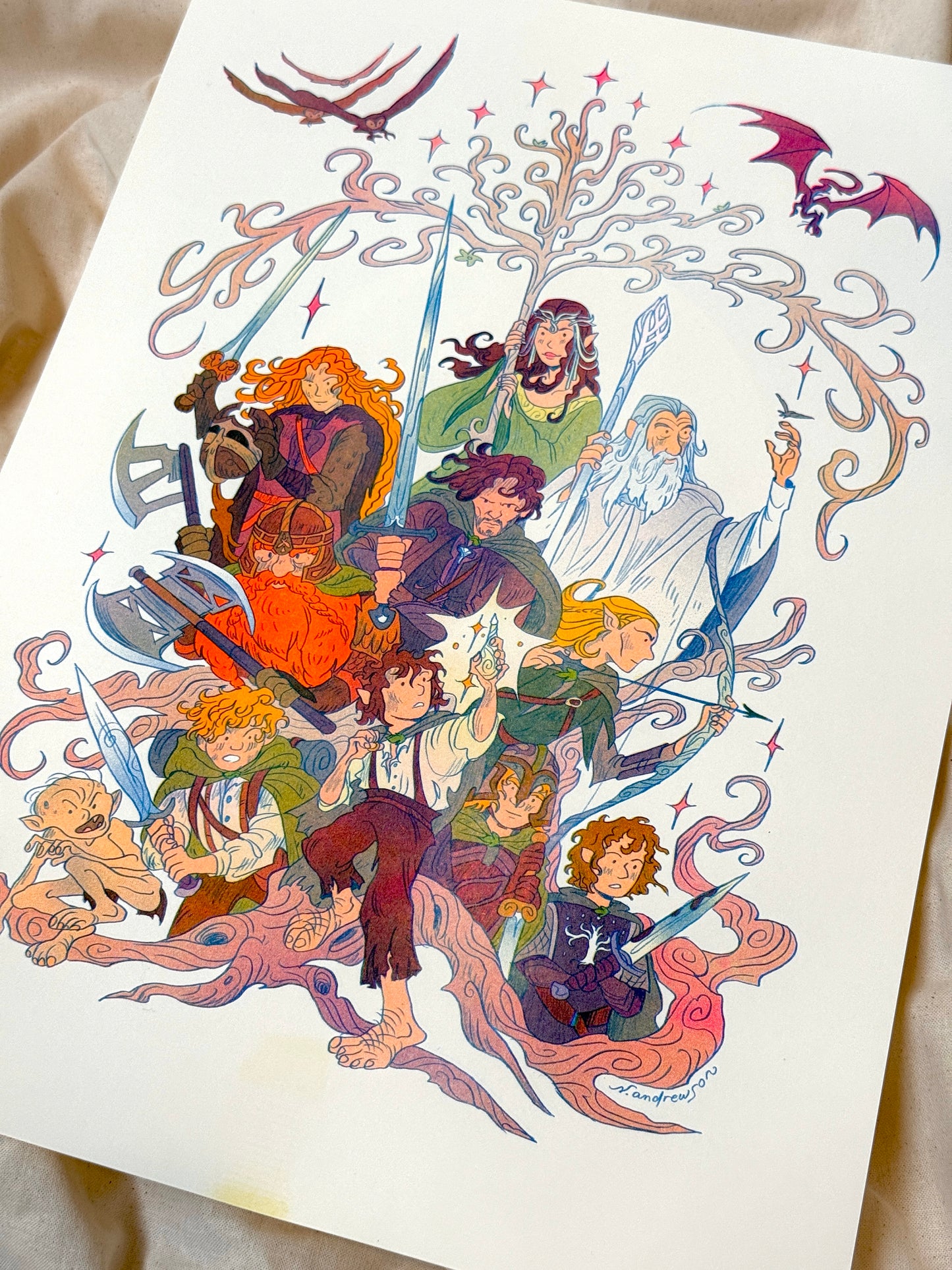 **Preorder! Return of the King, Lord of the Rings Small Riso Print.
