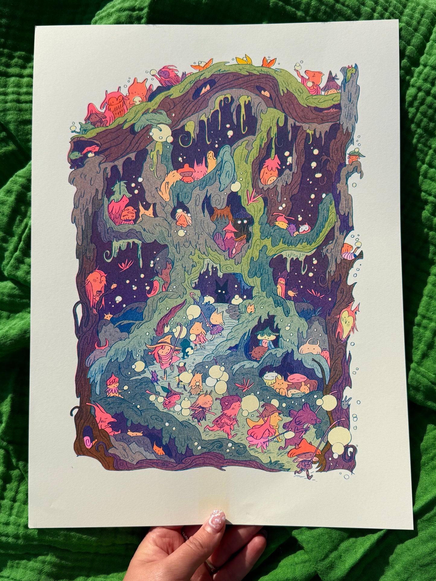 The Night Parade Large Riso Print / Woodfolk Collection