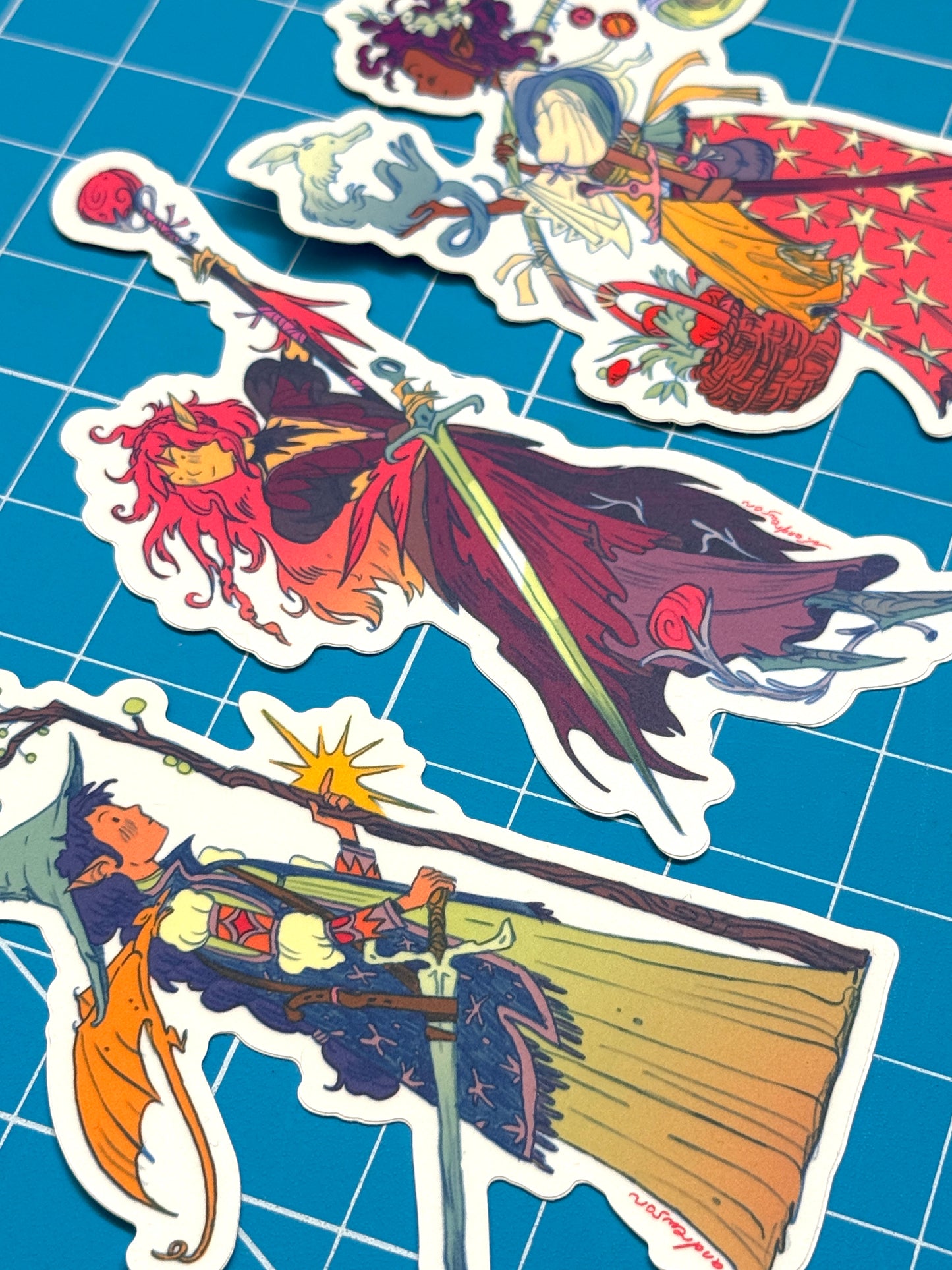 All Three Dragon Witch Stickers