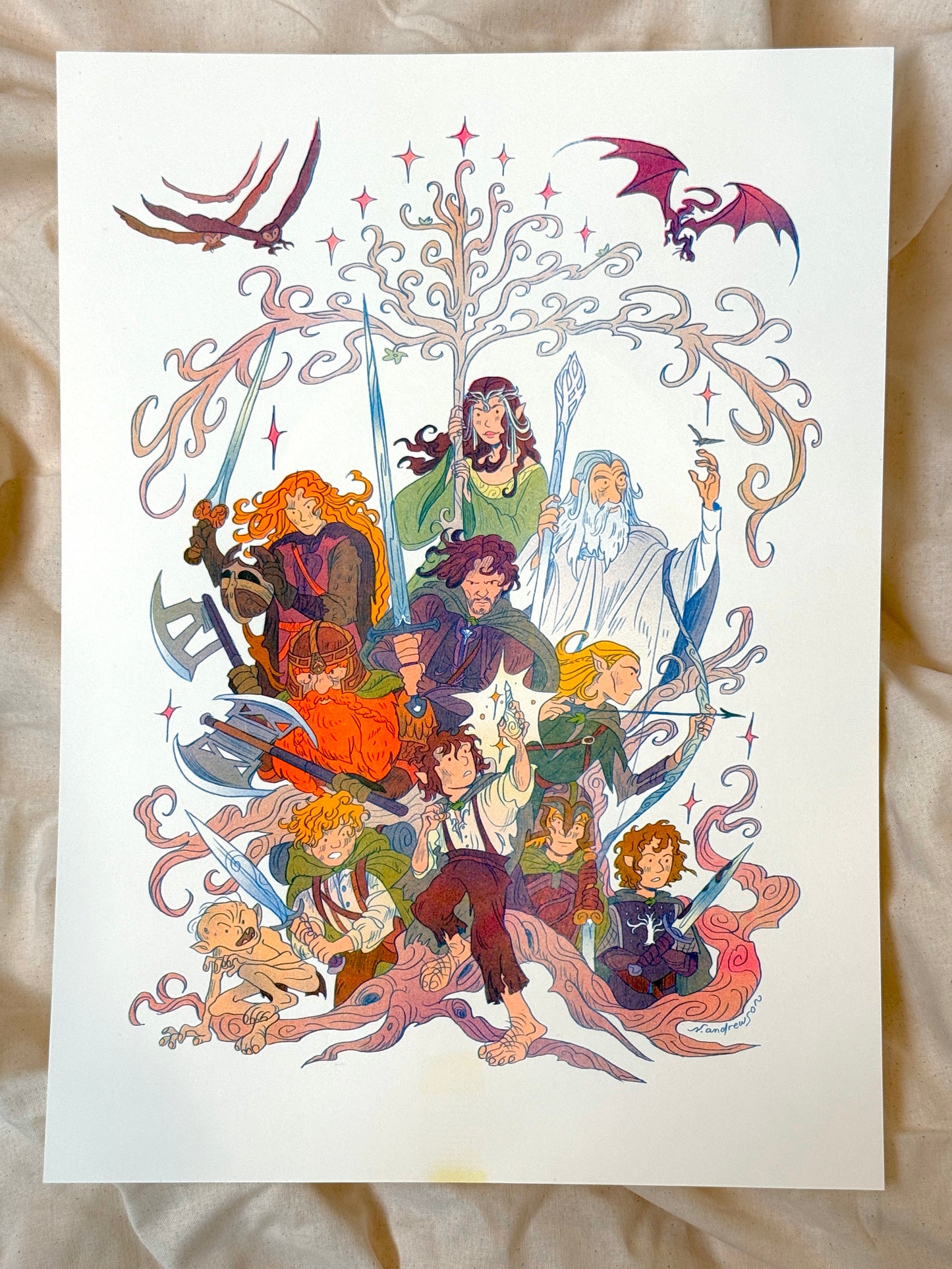 **Preorder! Return of the King, Lord of the Rings Small Riso Print.