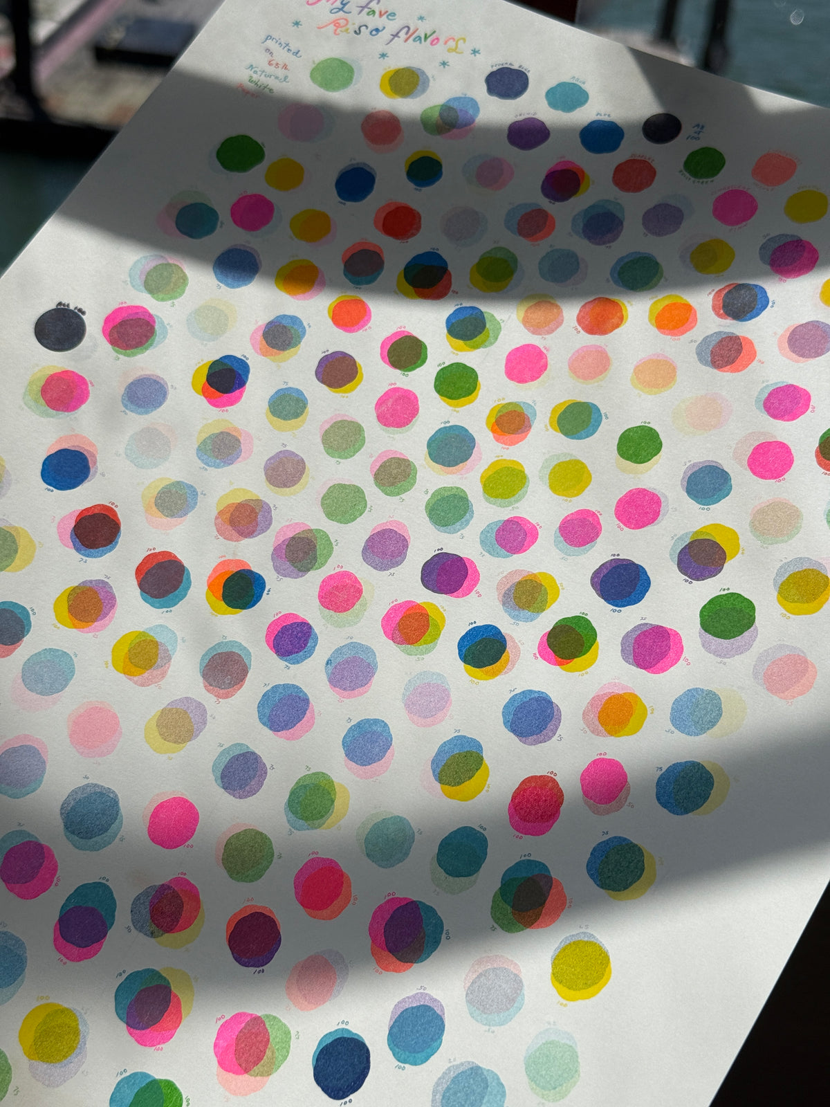 My Flavors Large Riso Color Palette Dots ~ in 9 Risograph colors