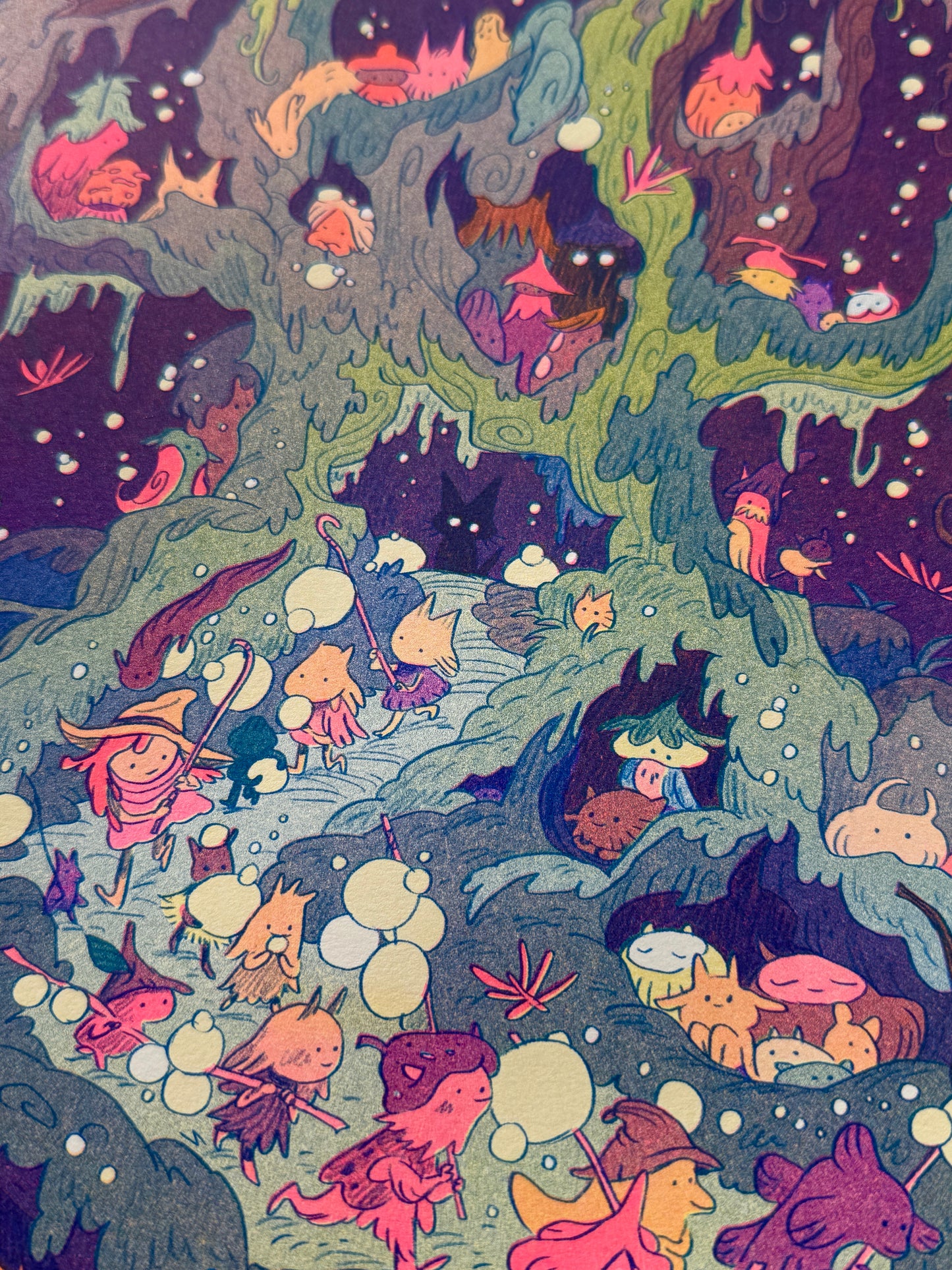 The Night Parade Large Riso Print / Woodfolk Collection