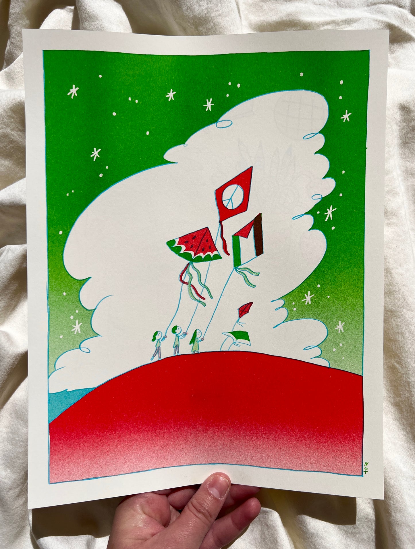 Gaza’s Kites, a Palestinian Children’s Relief Fund fundraiser print