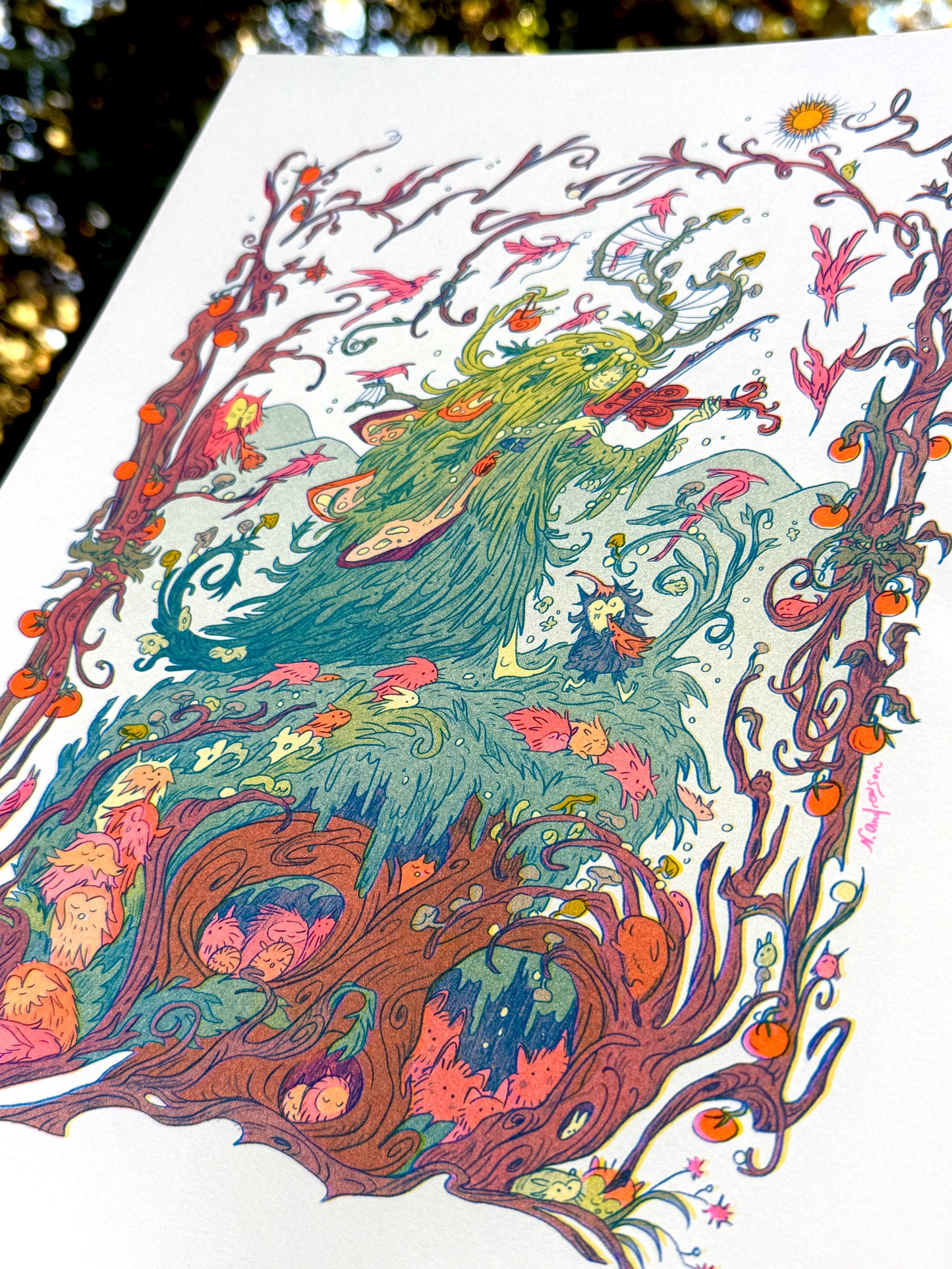 Grandfather Mountain Large Riso Print / Woodfolk Collection