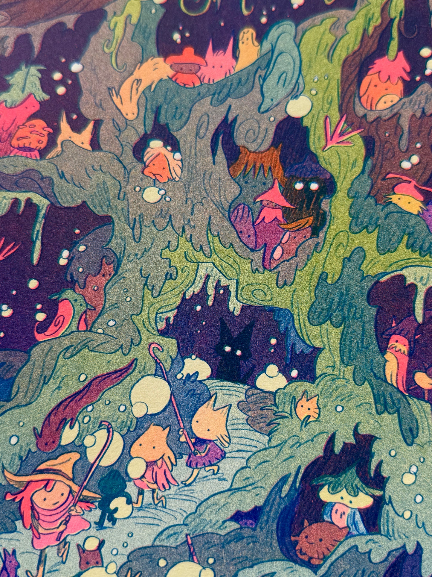 The Night Parade Large Riso Print / Woodfolk Collection