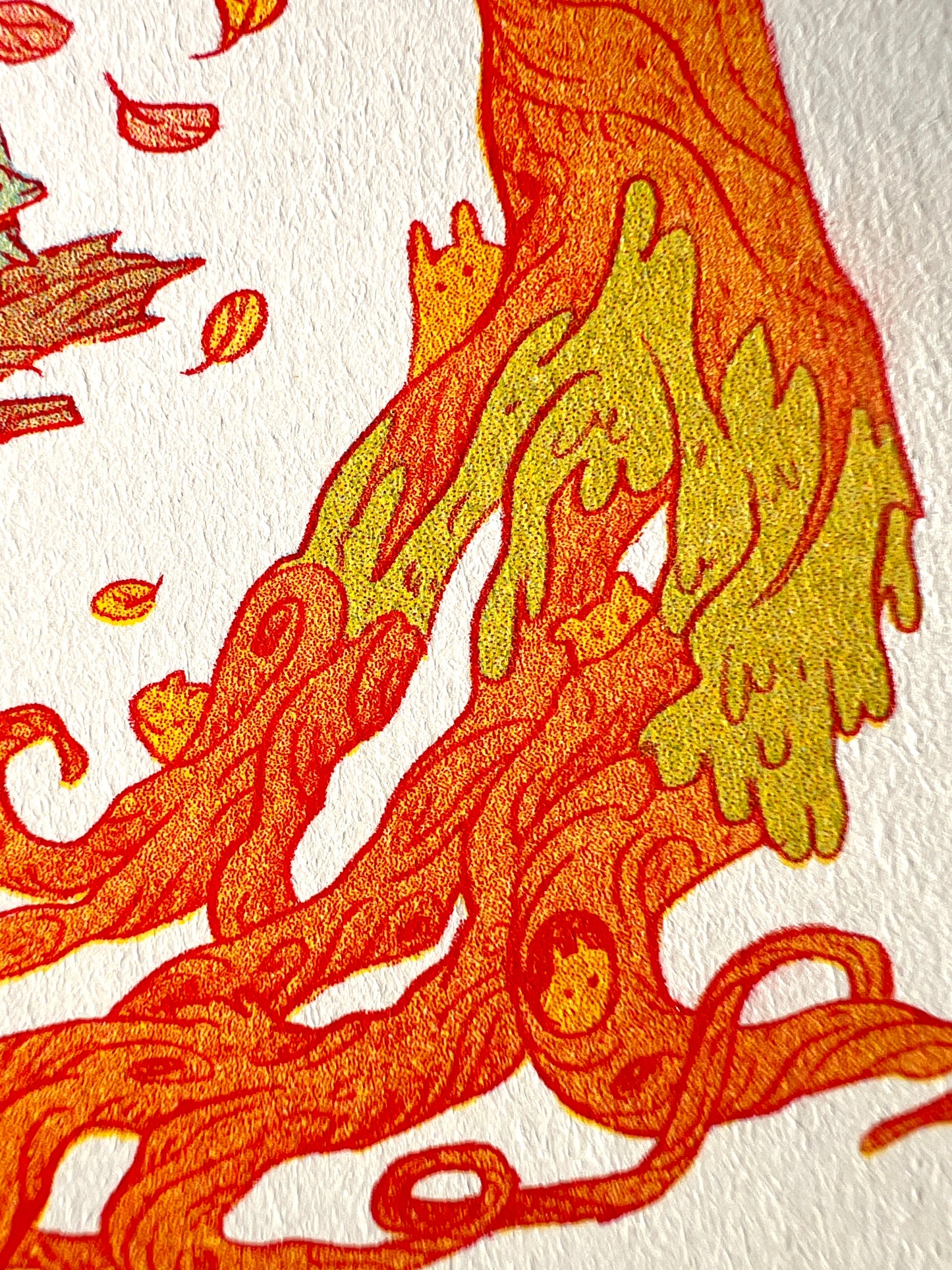 The Creatures of Autumn Riso Print