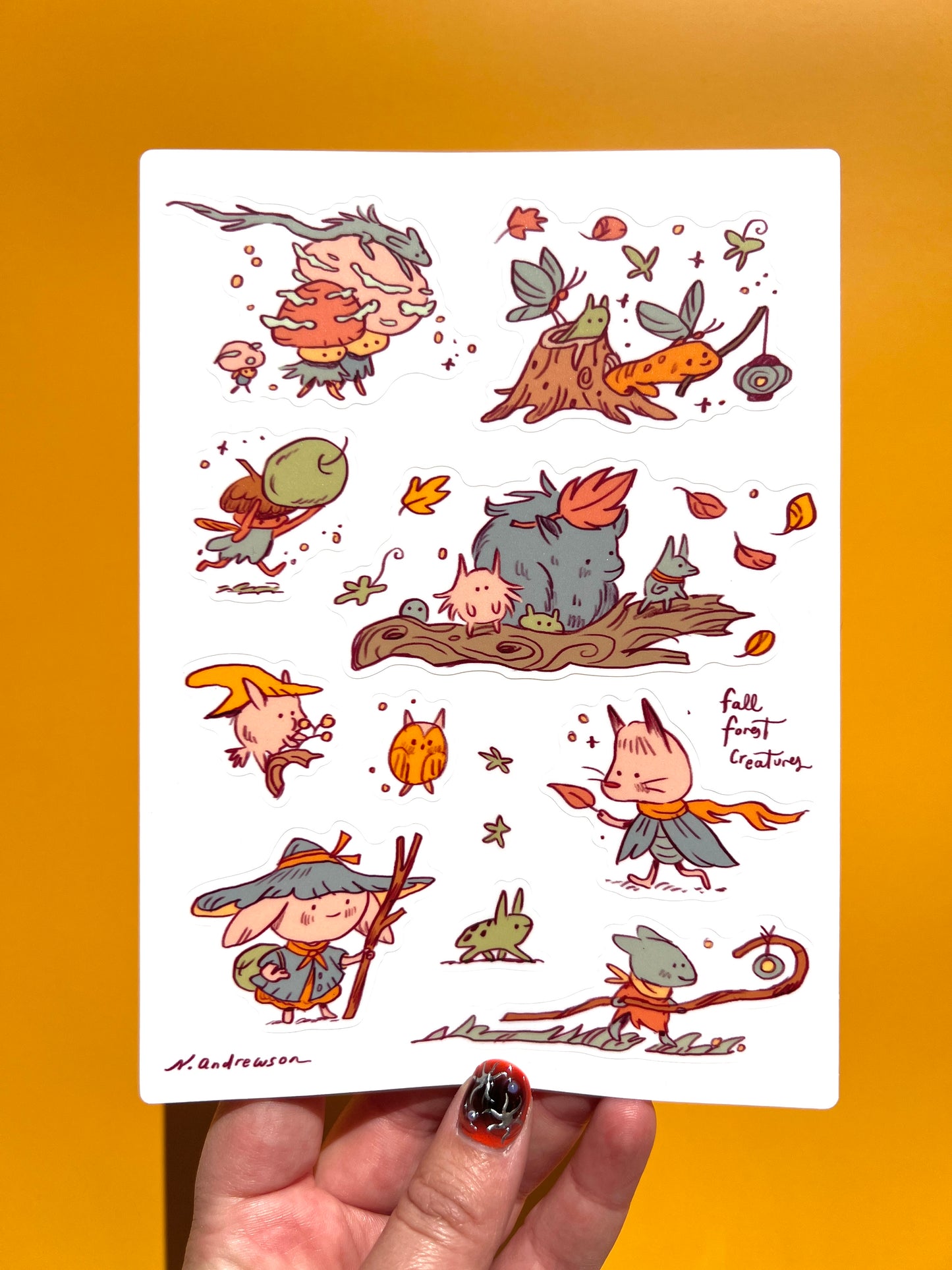 The Creatures of Autumn Sticker Sheet