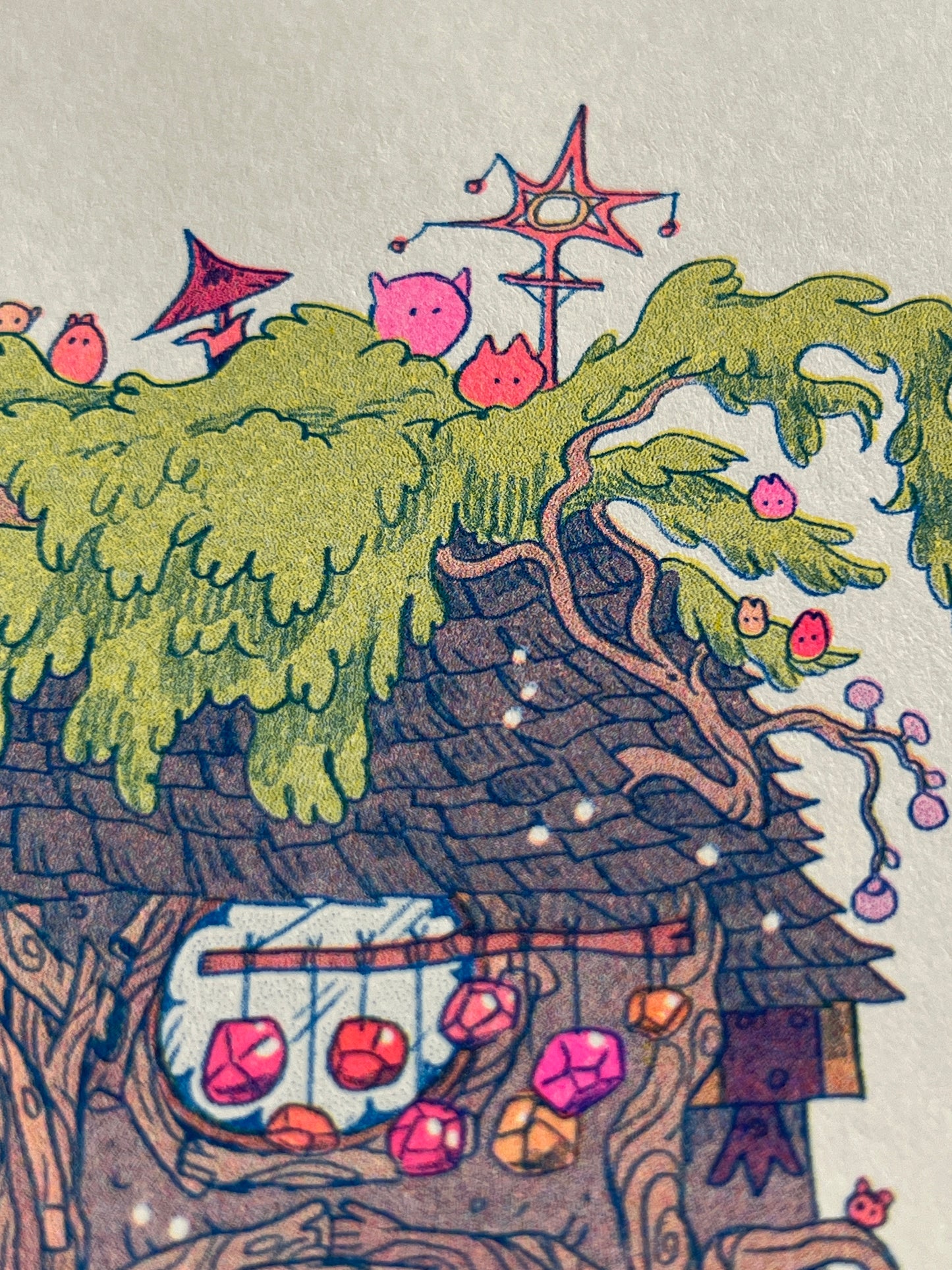 Little Witch House Riso Print