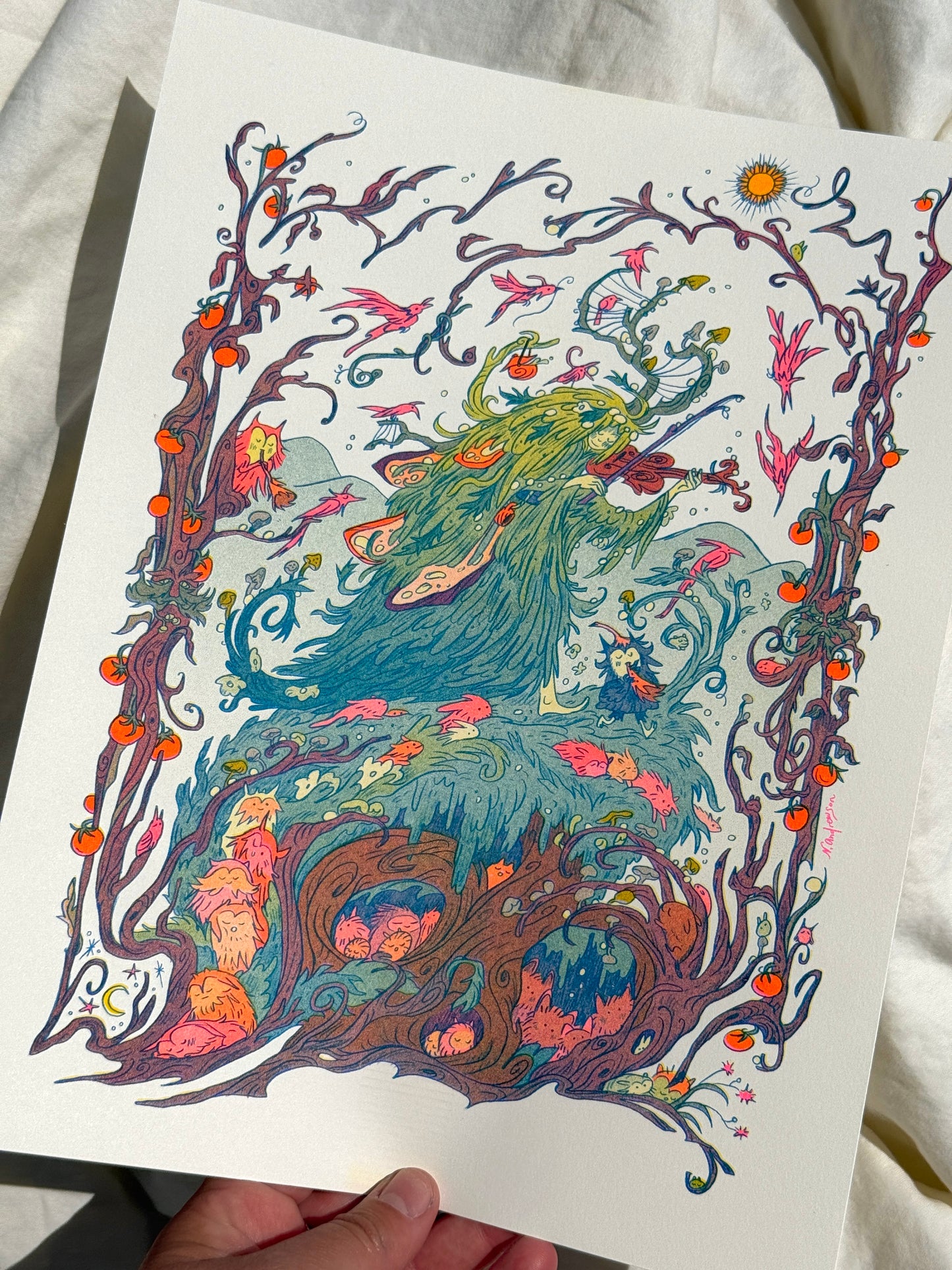 Grandfather Mountain Small Riso Print / Woodfolk Collection