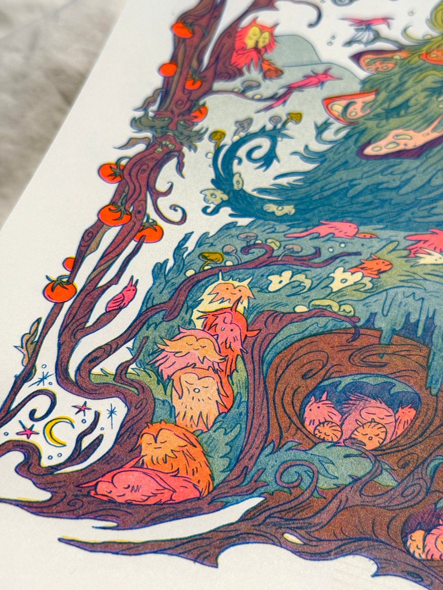 Grandfather Mountain Small Riso Print / Woodfolk Collection