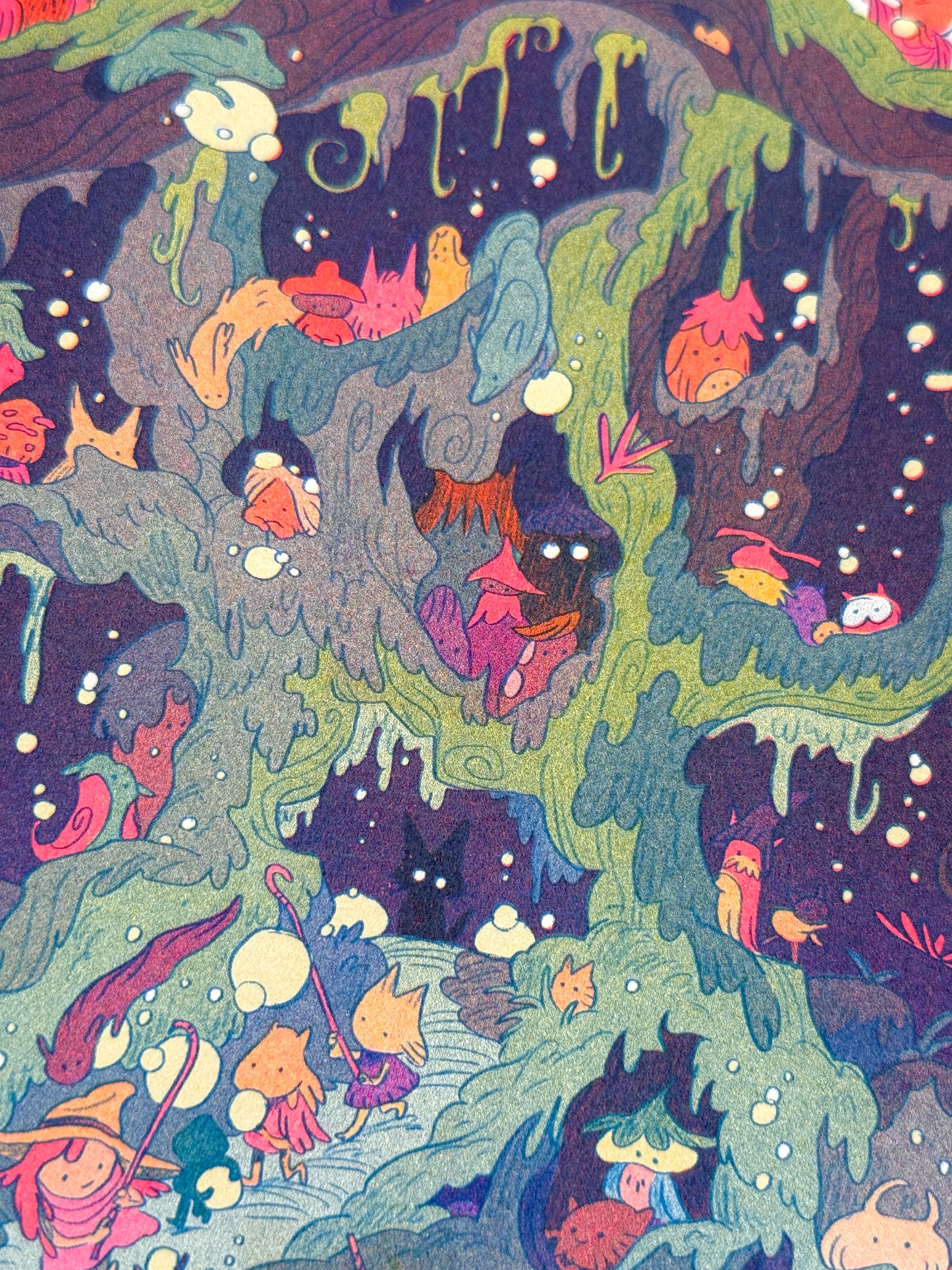 The Night Parade Small Riso Print / Woodfolk Collection