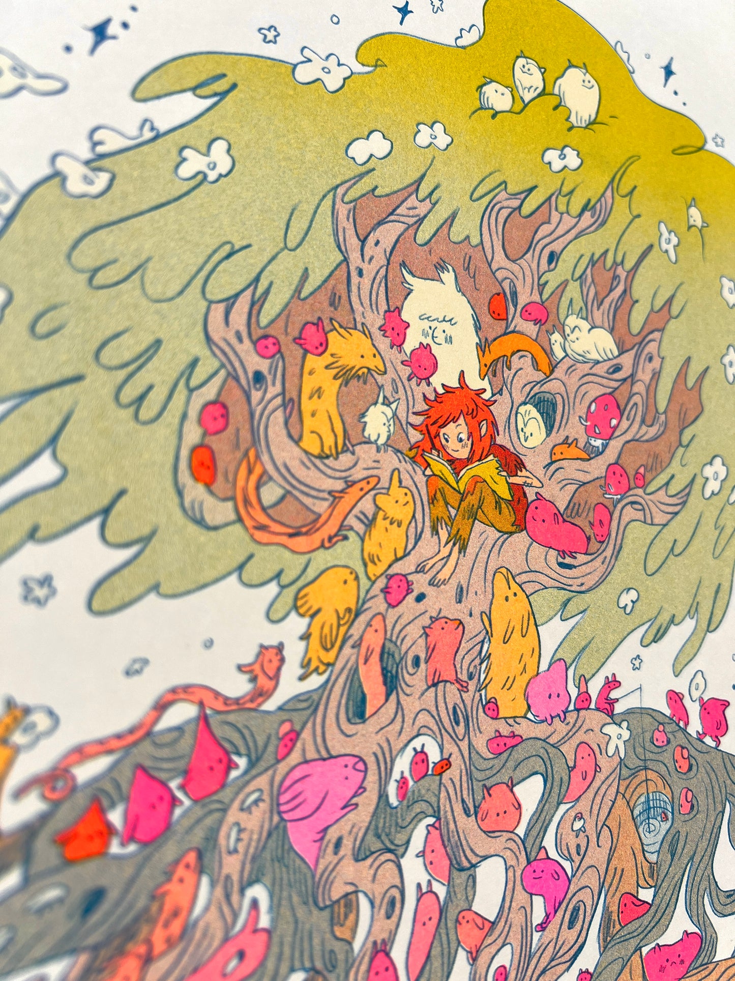 Writing Spirits Large Riso Print