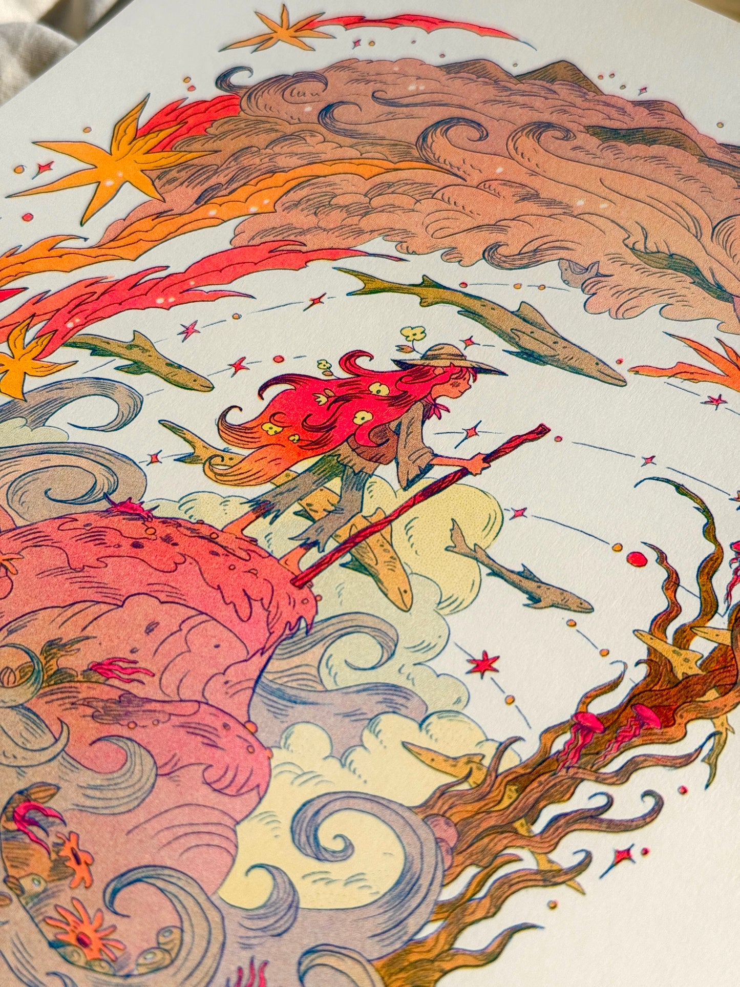 On My Way ~ Star Adventurer Small Riso Print