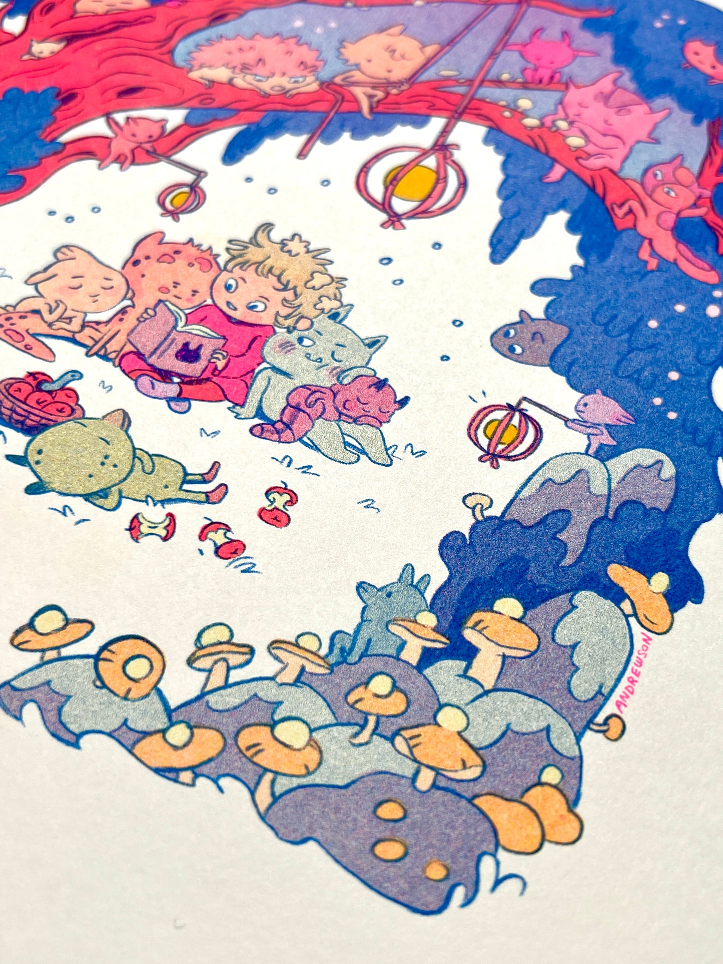 Bedtime Story Small Riso Print