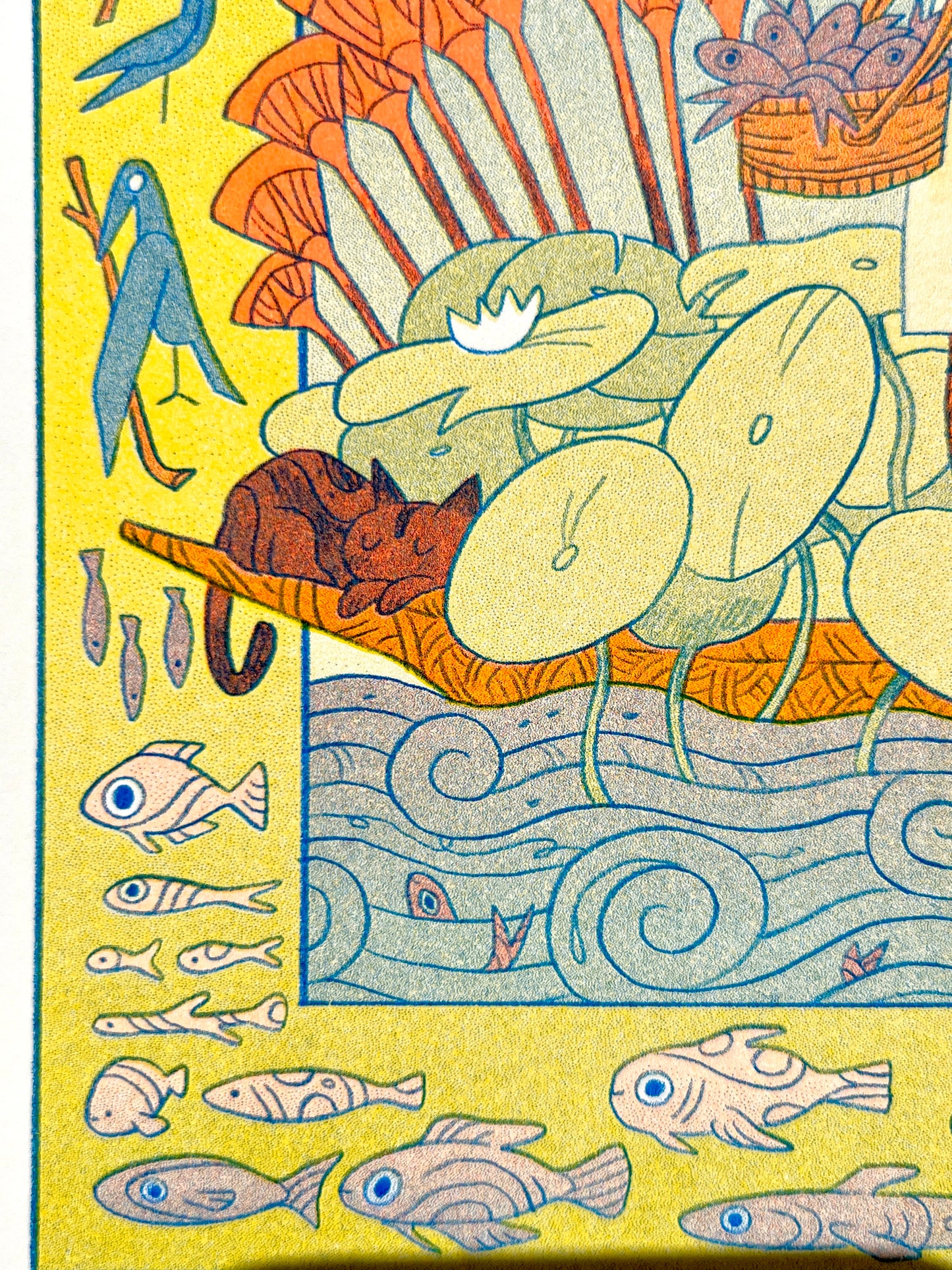 Orange Version - Magic in the Marshes Riso Print
