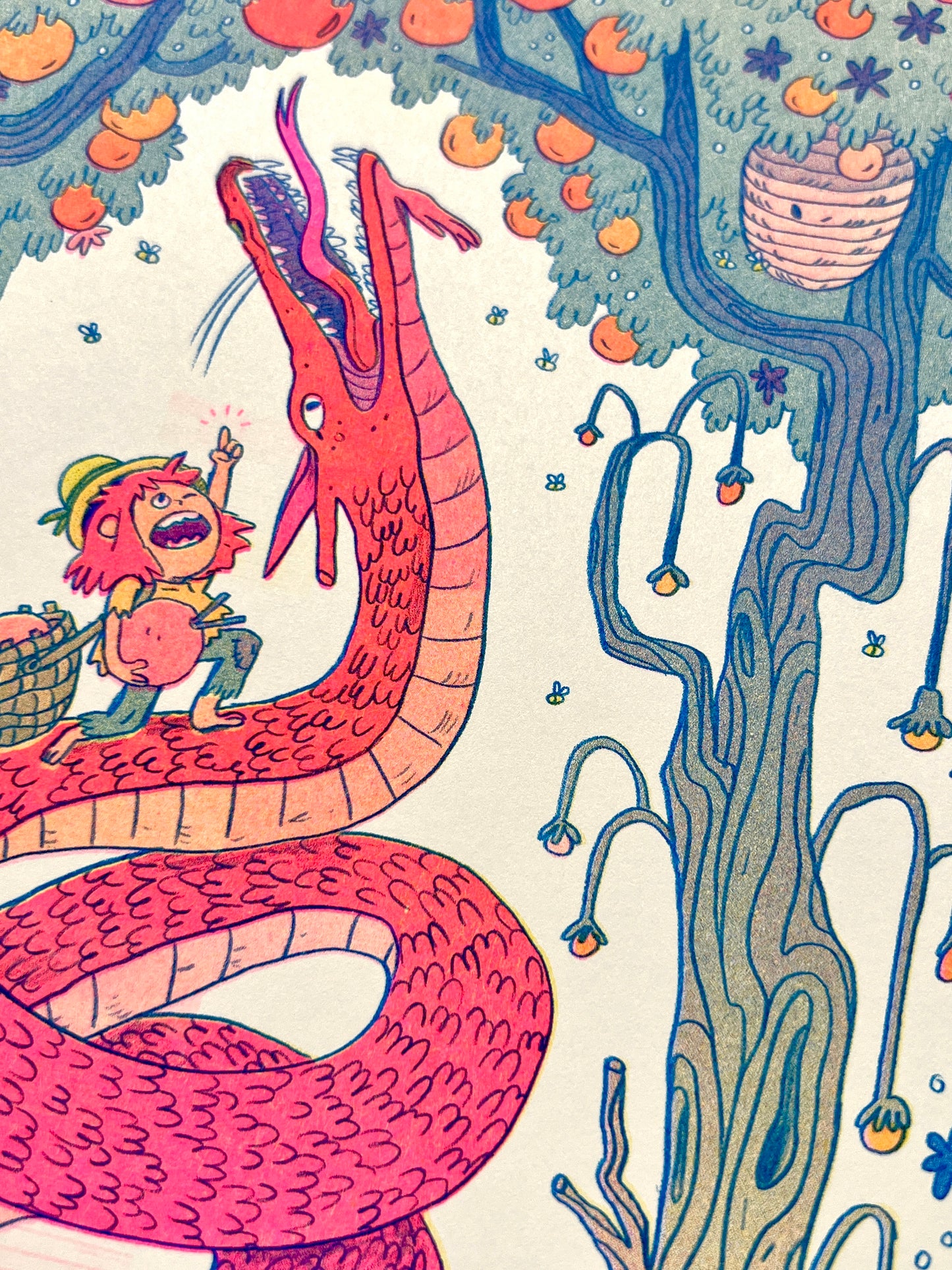 Summer Dragon - Riso Print
