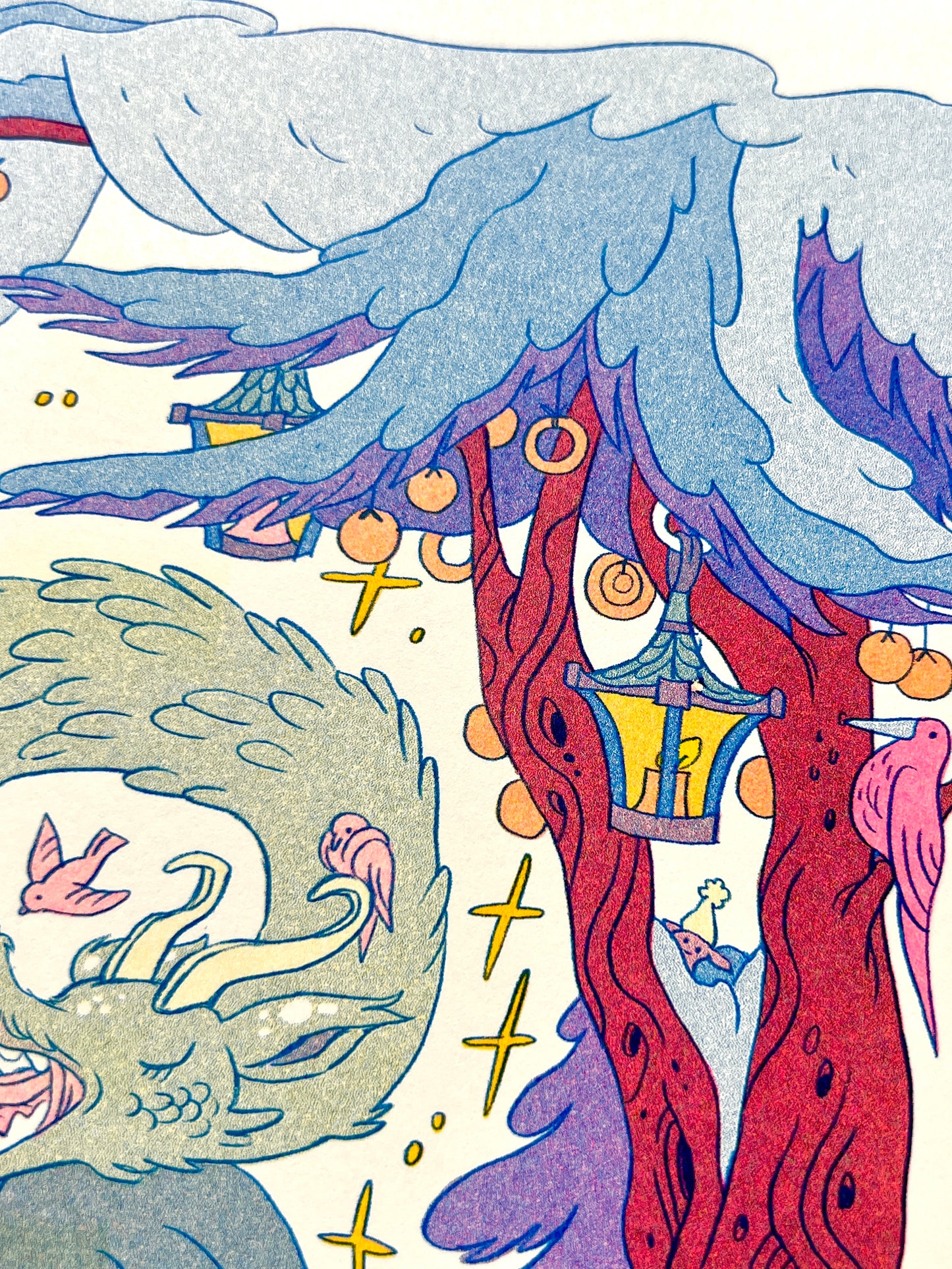 Winter Dragon Riso Print