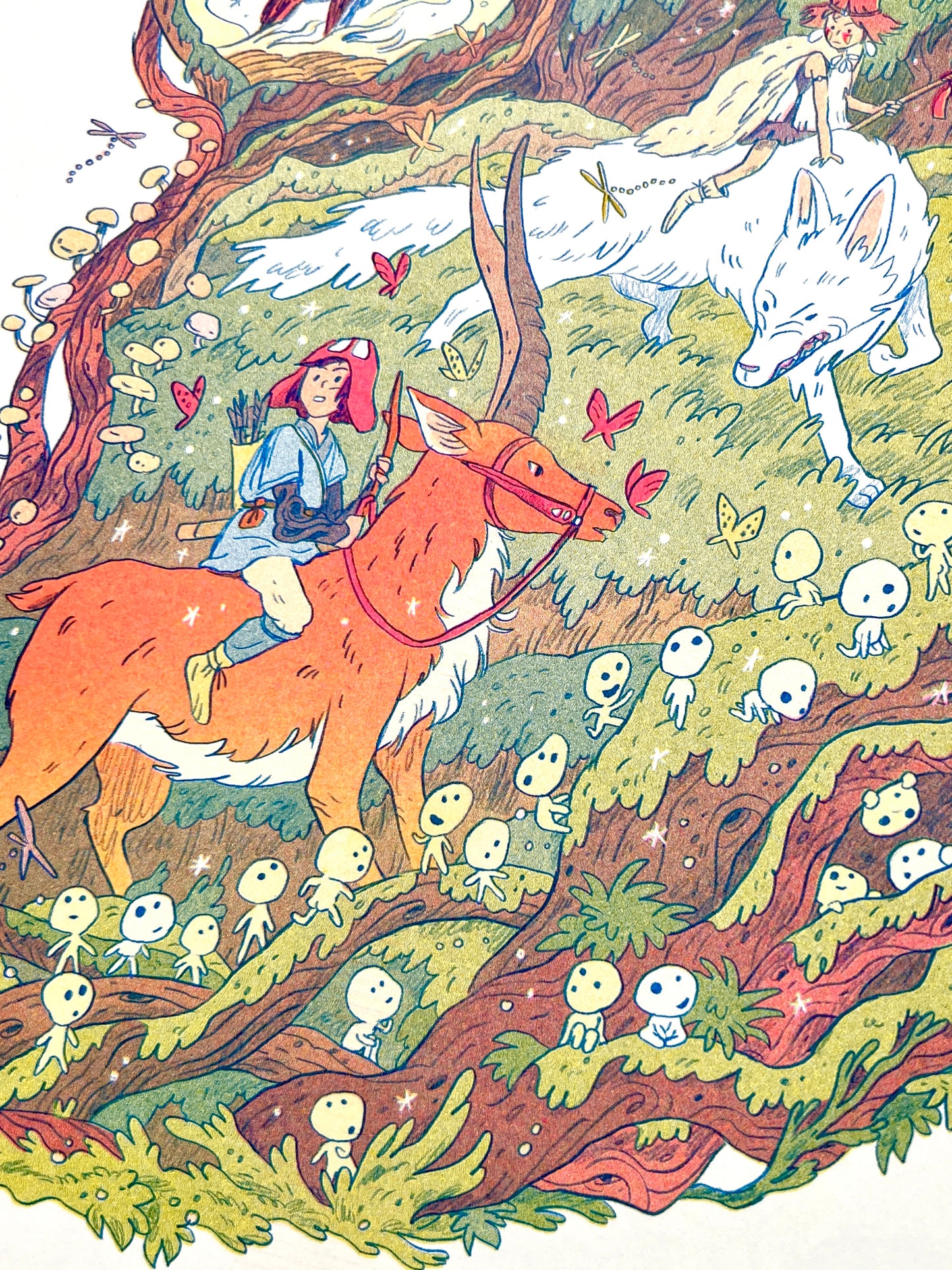 Princess Mononoke Riso Print - Small