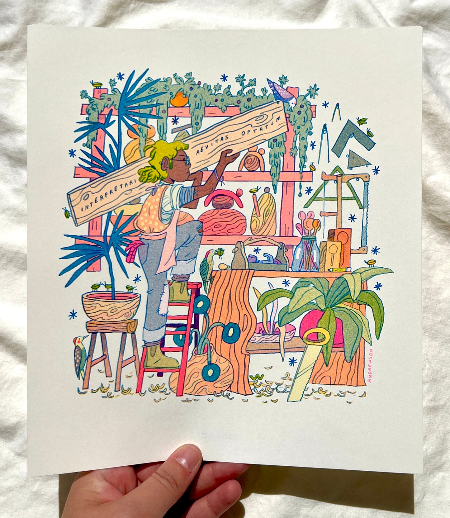 The Woodworker: Interpreters of Timeless Wishes - Riso Print