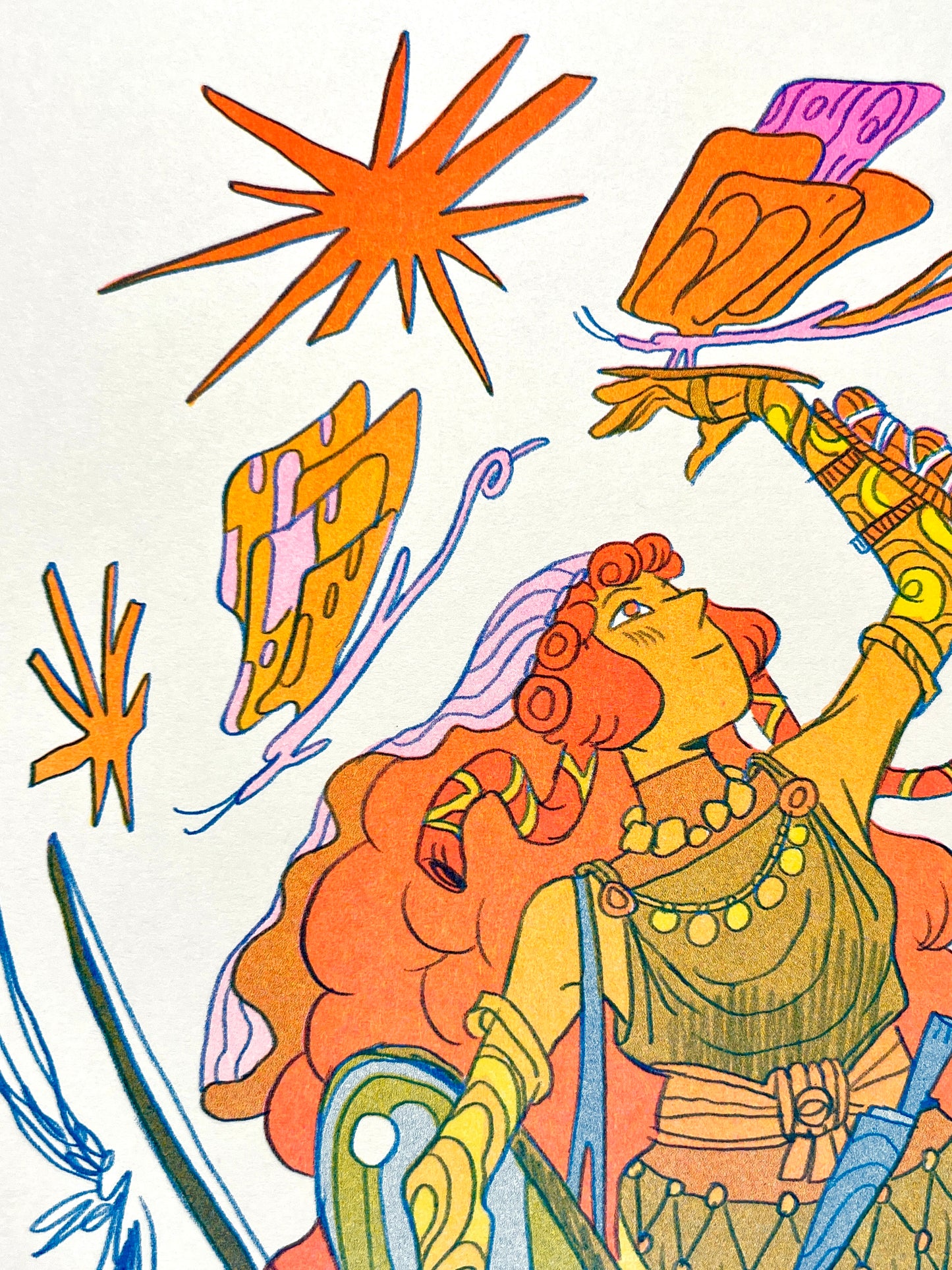 The Butterfly Archer Riso Print