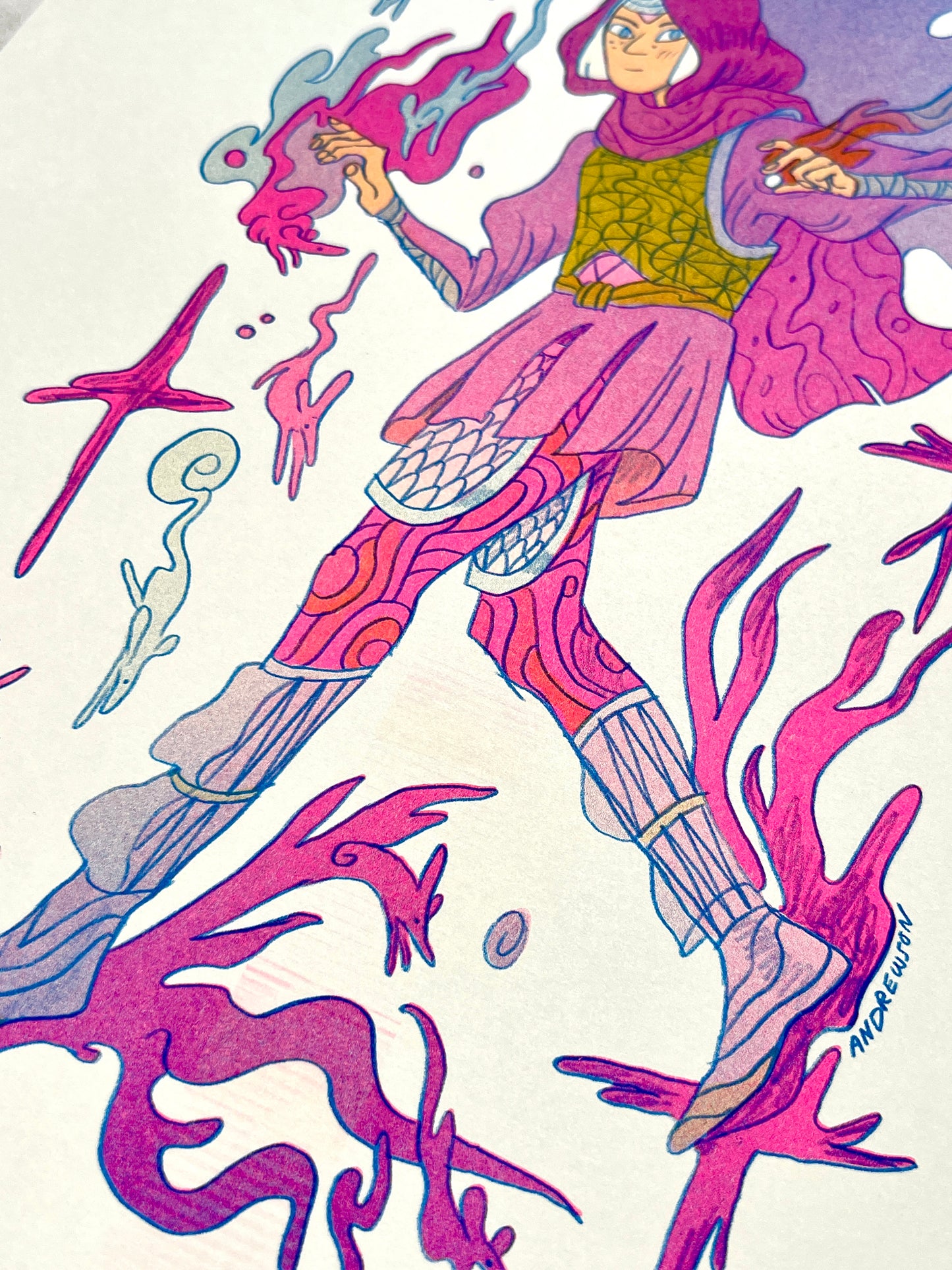 Smoke Rogue Large Riso Print