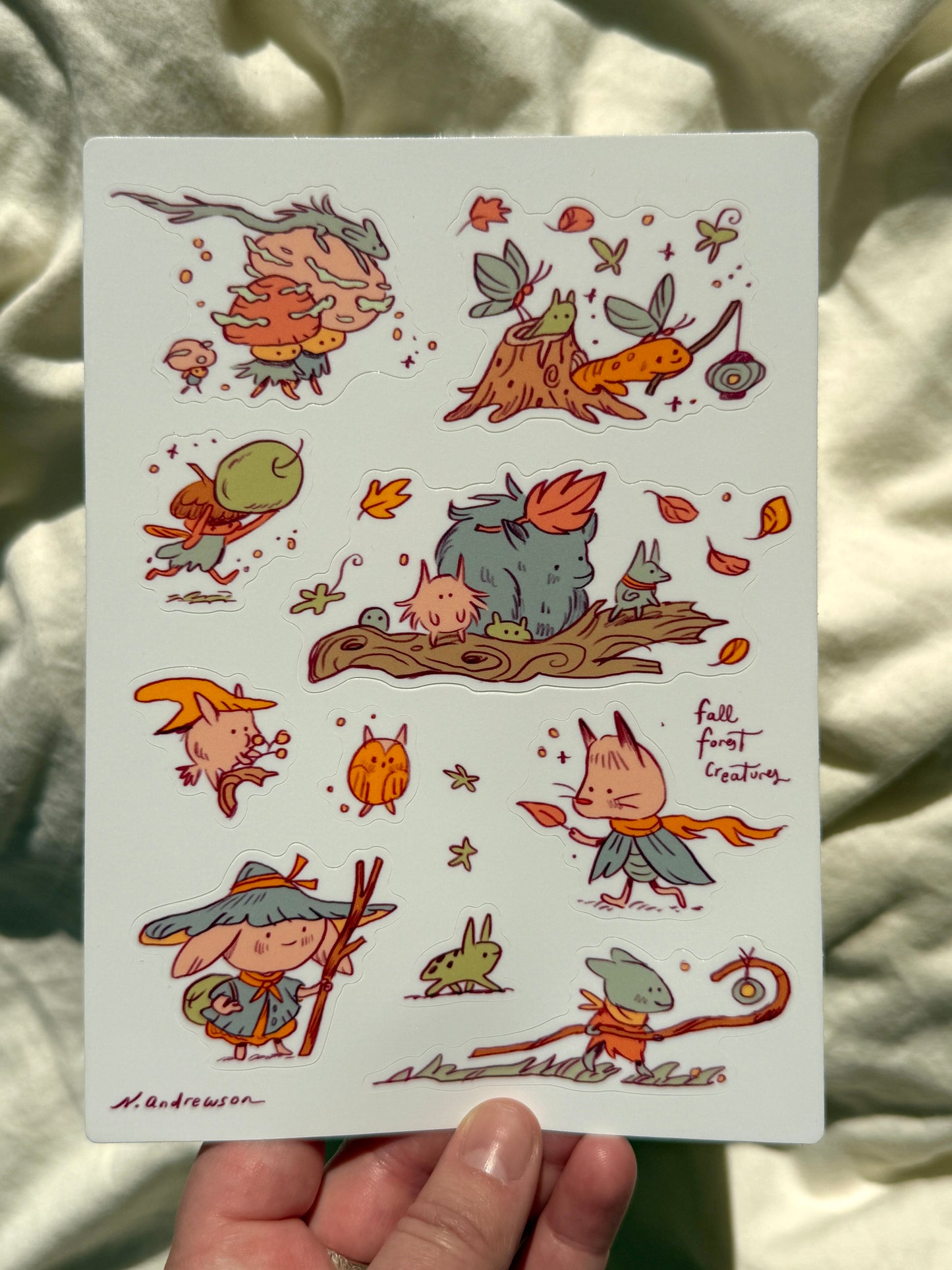 The Creatures of Autumn Sticker Sheet