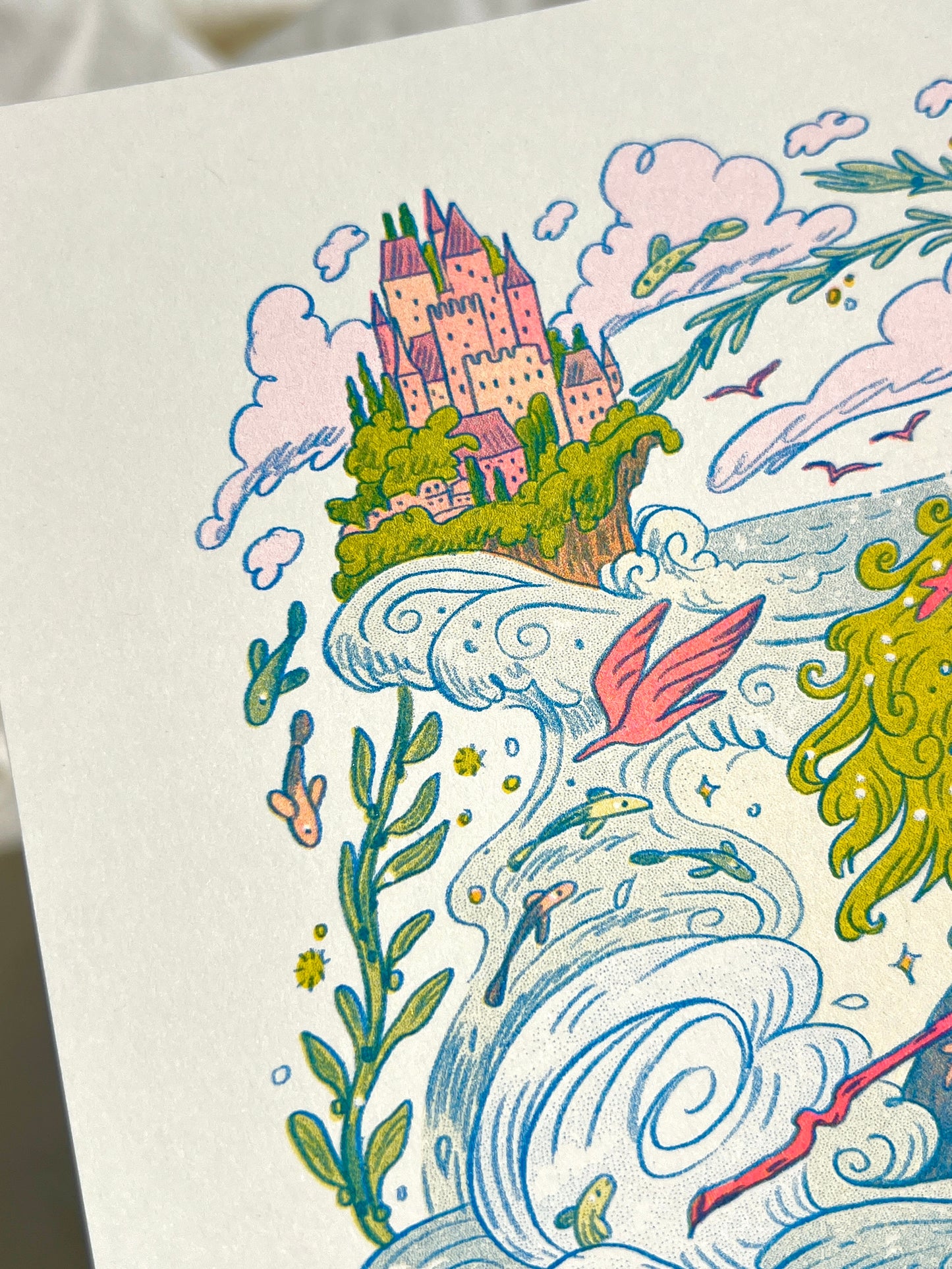 The Little Mermaid Riso Print