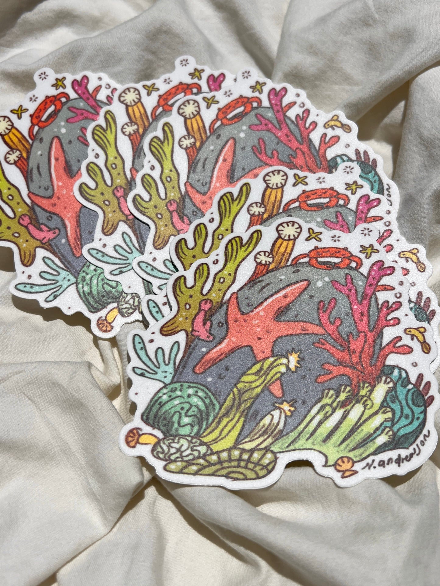 Sea Creatures Stickers ~ Set of 3