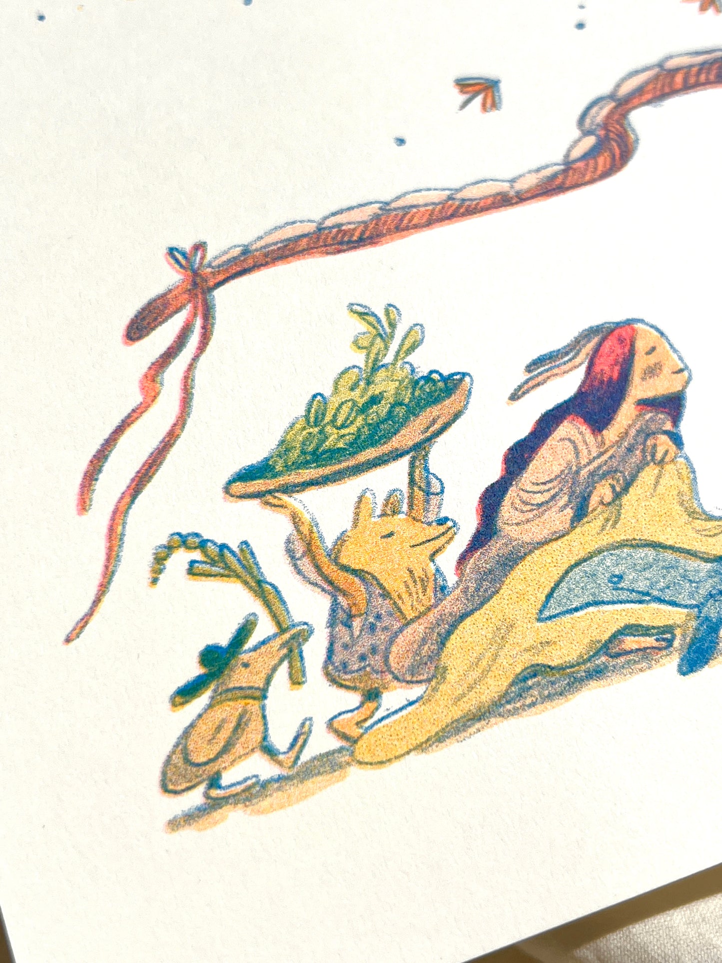 Procession ~ Small Riso Print