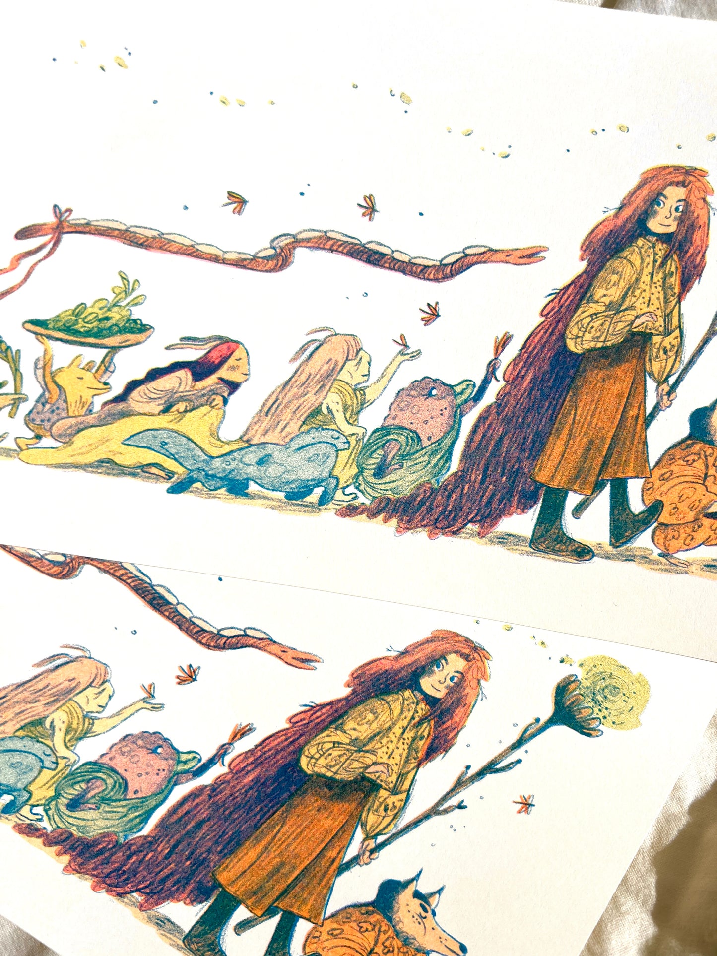 Procession ~ Small Riso Print