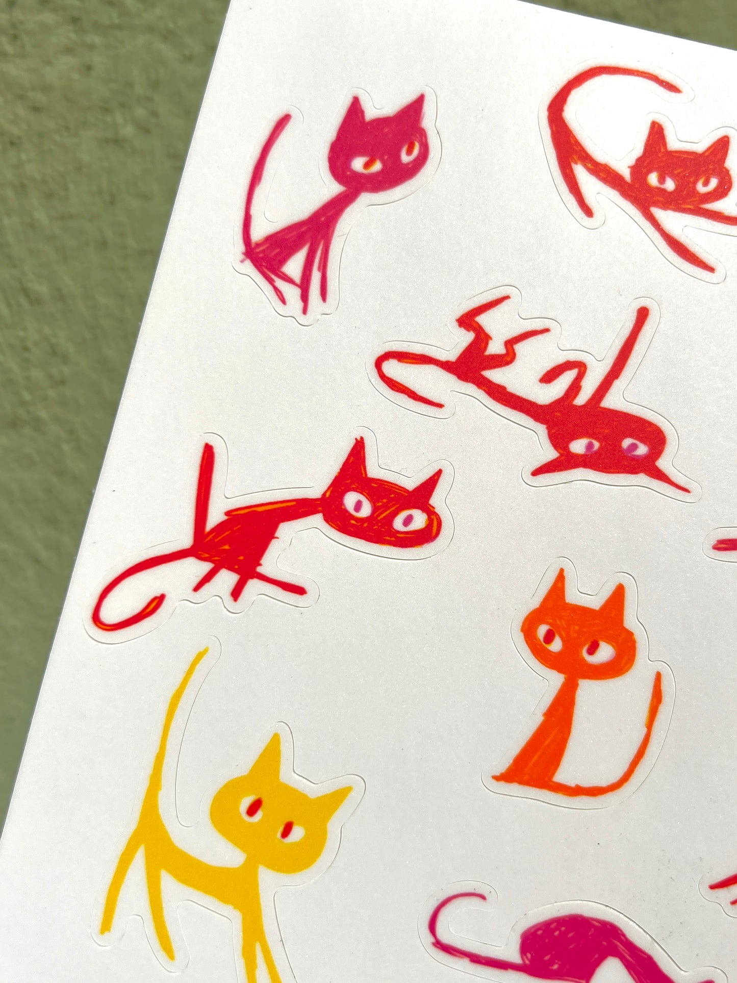 Pink Cats Sticker Sheet