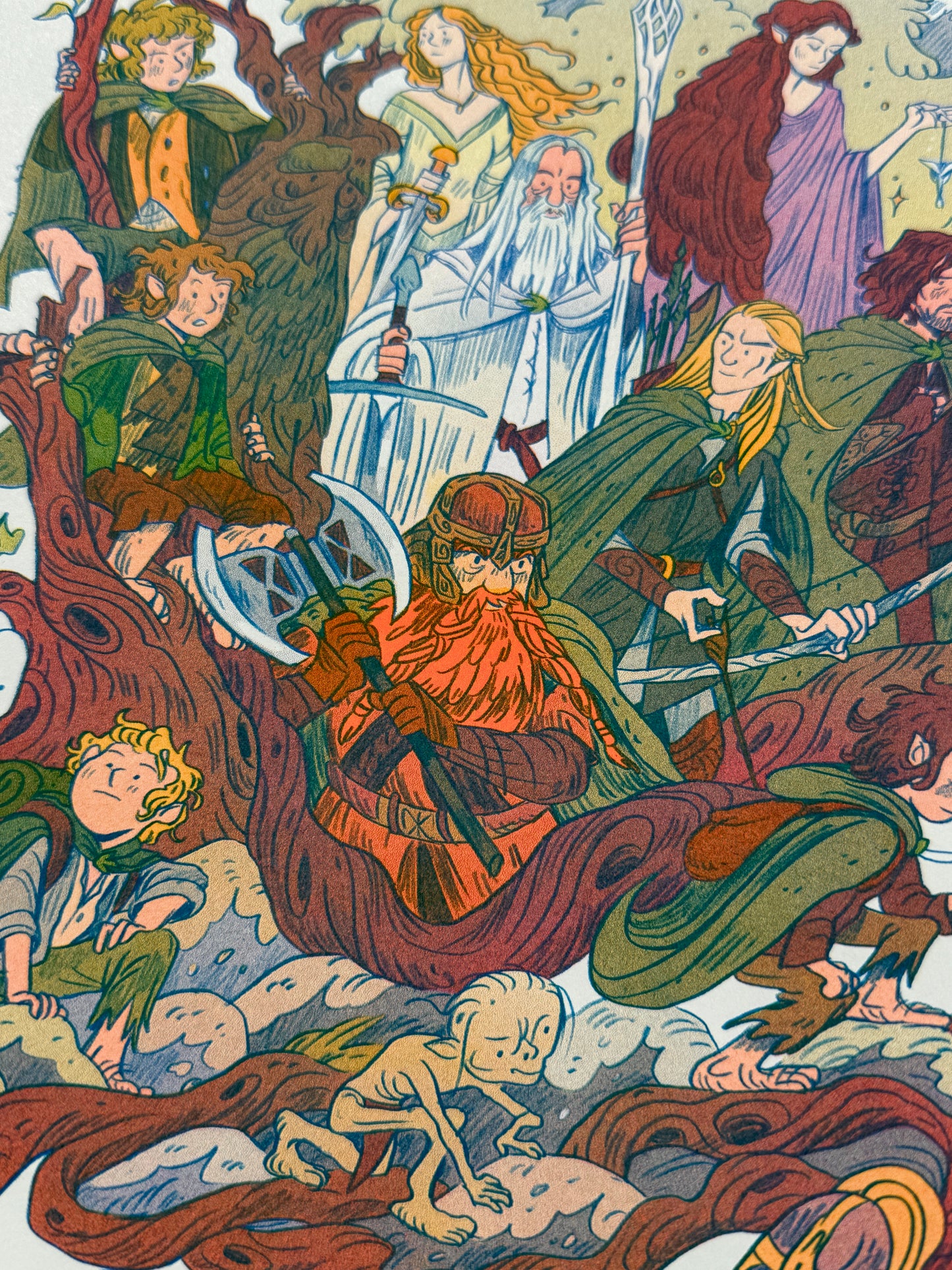 Lord of the Rings, Two Towers Print - Small Riso Print