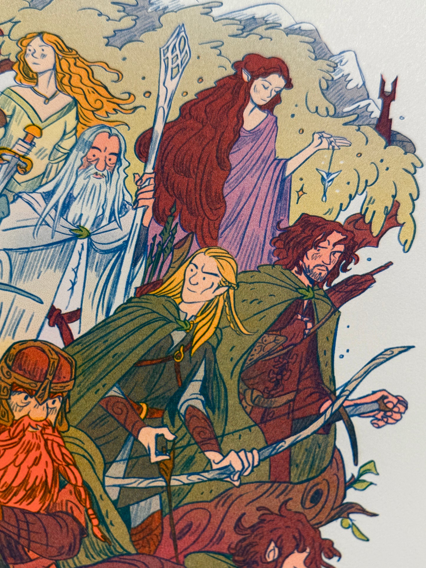 Lord of the Rings, Two Towers Print - Small Riso Print