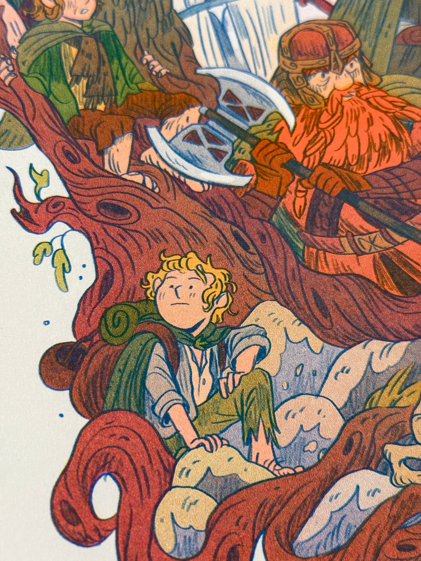 Lord of the Rings, Two Towers Print - Small Riso Print