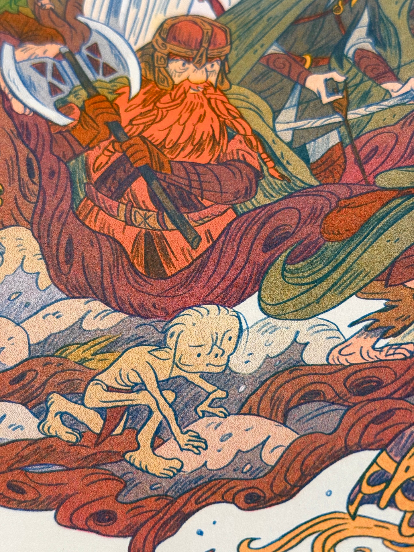Lord of the Rings, Two Towers Print - Small Riso Print