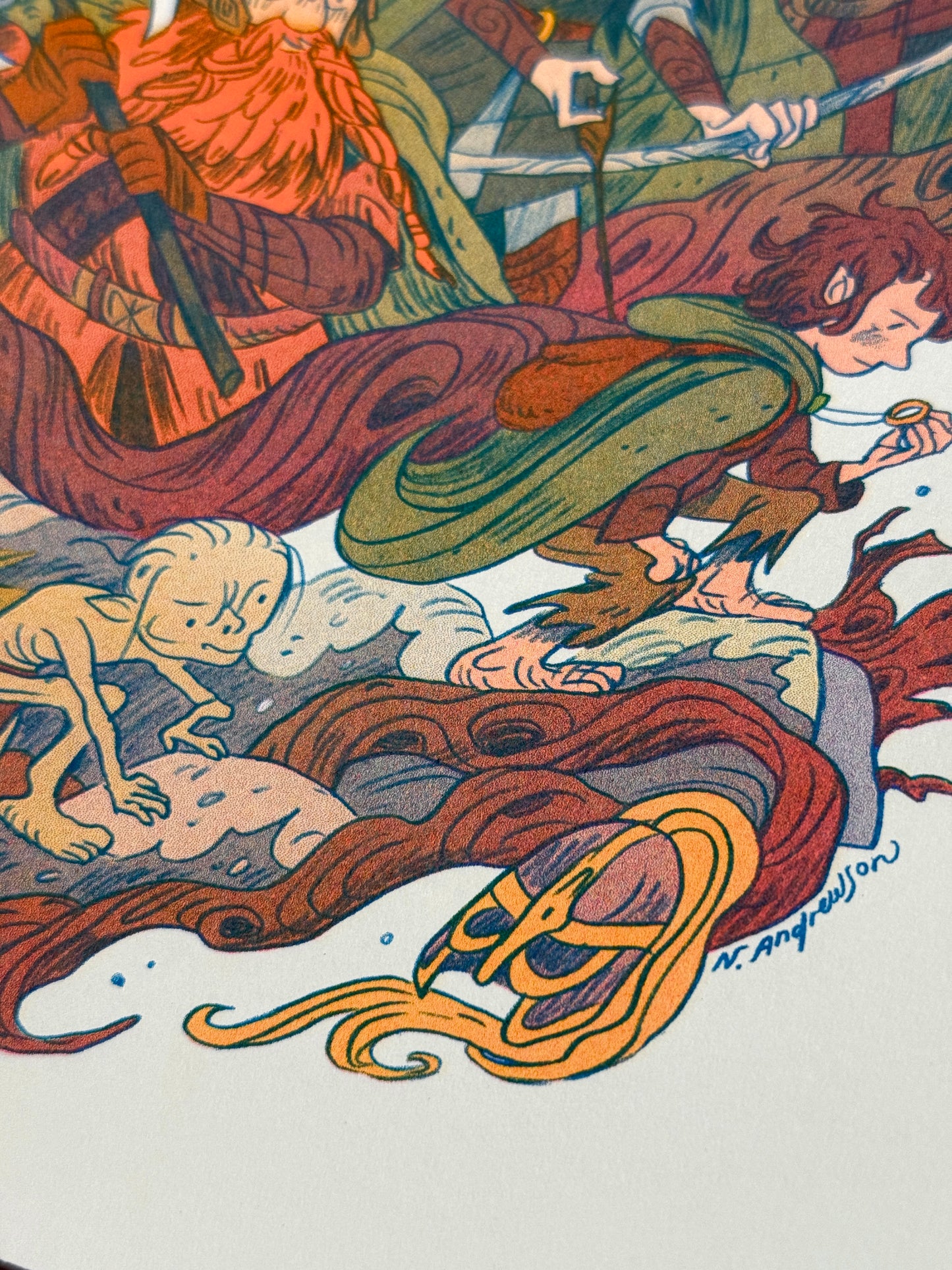 Lord of the Rings, Two Towers Print - Small Riso Print