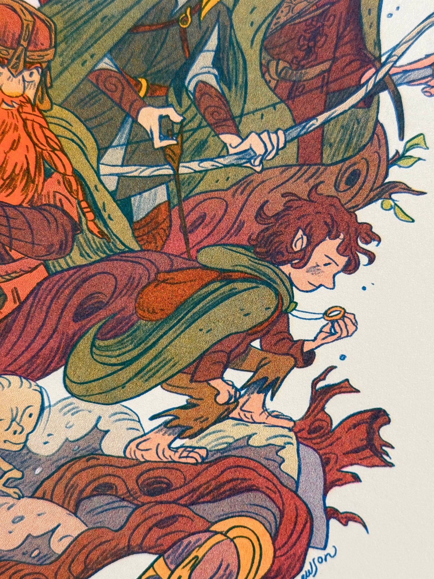 Lord of the Rings, Two Towers Print - Small Riso Print