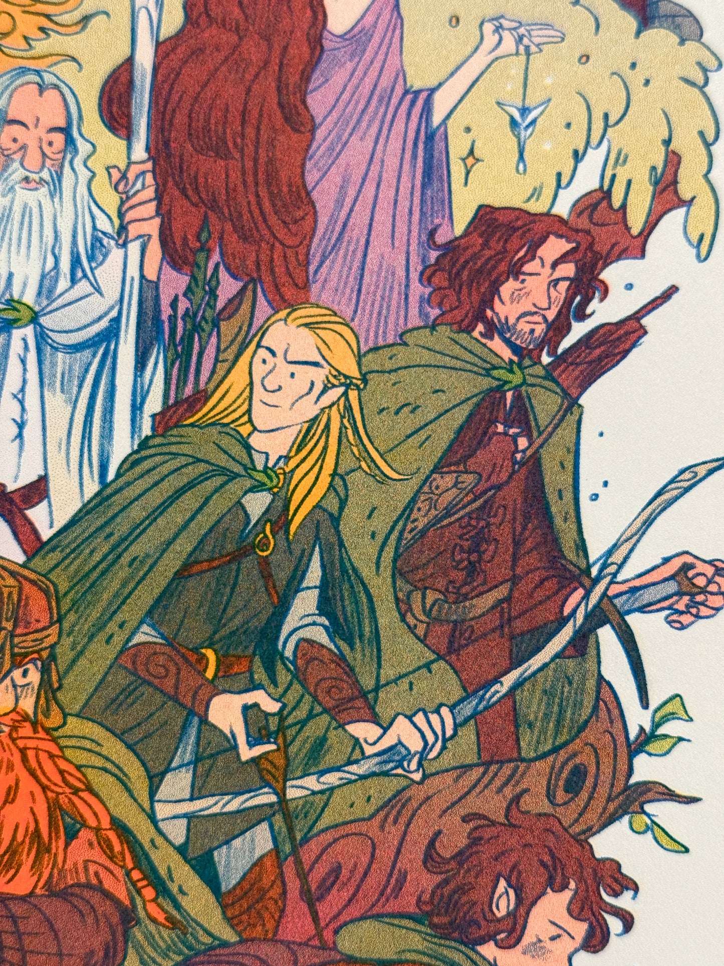 Lord of the Rings, Two Towers Print - Small Riso Print
