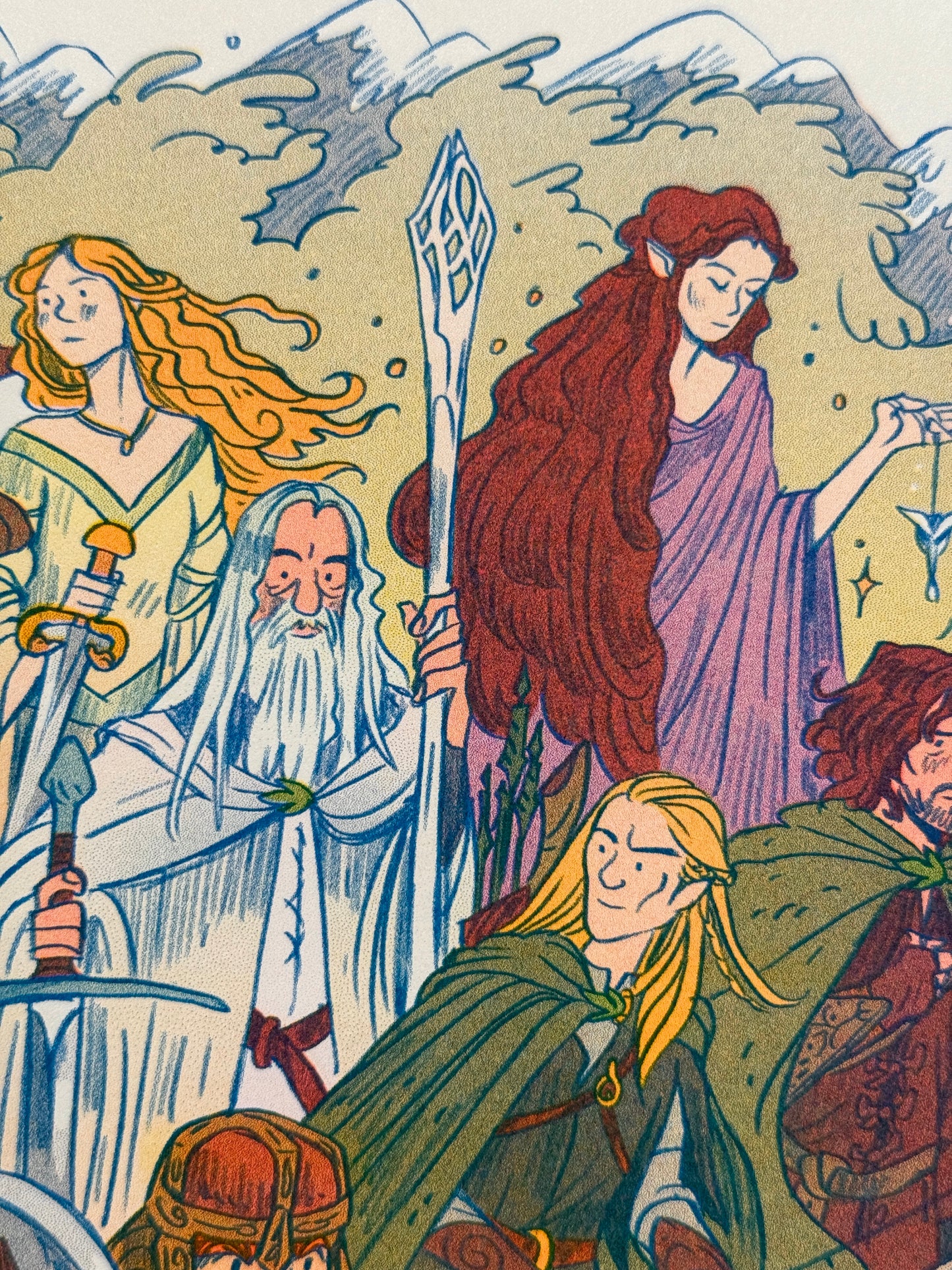Lord of the Rings, Two Towers Print - Small Riso Print
