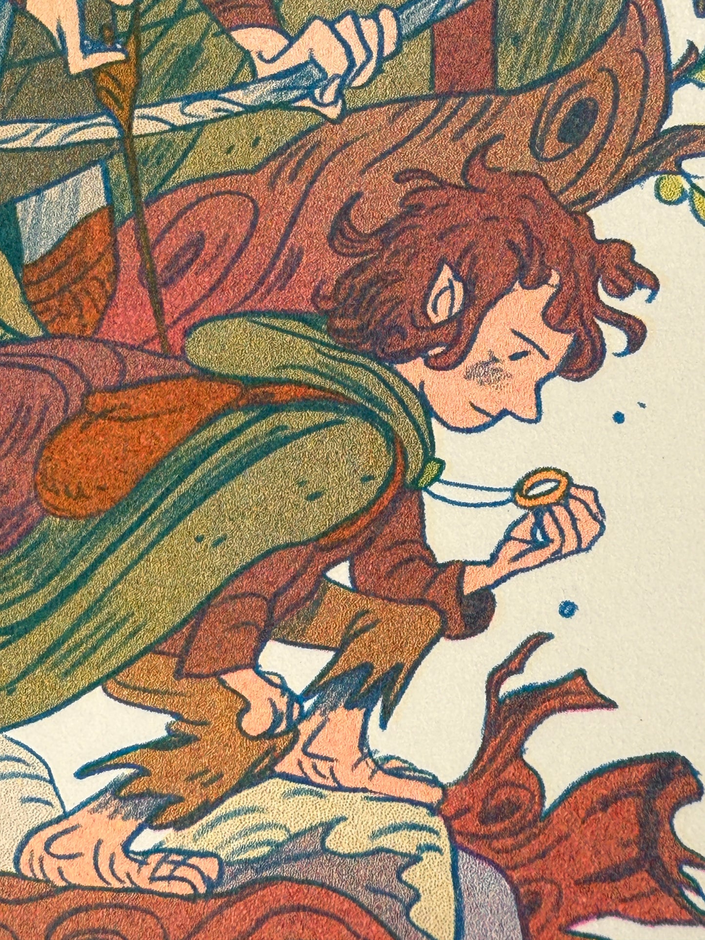 Lord of the Rings, Two Towers Print - Small Riso Print