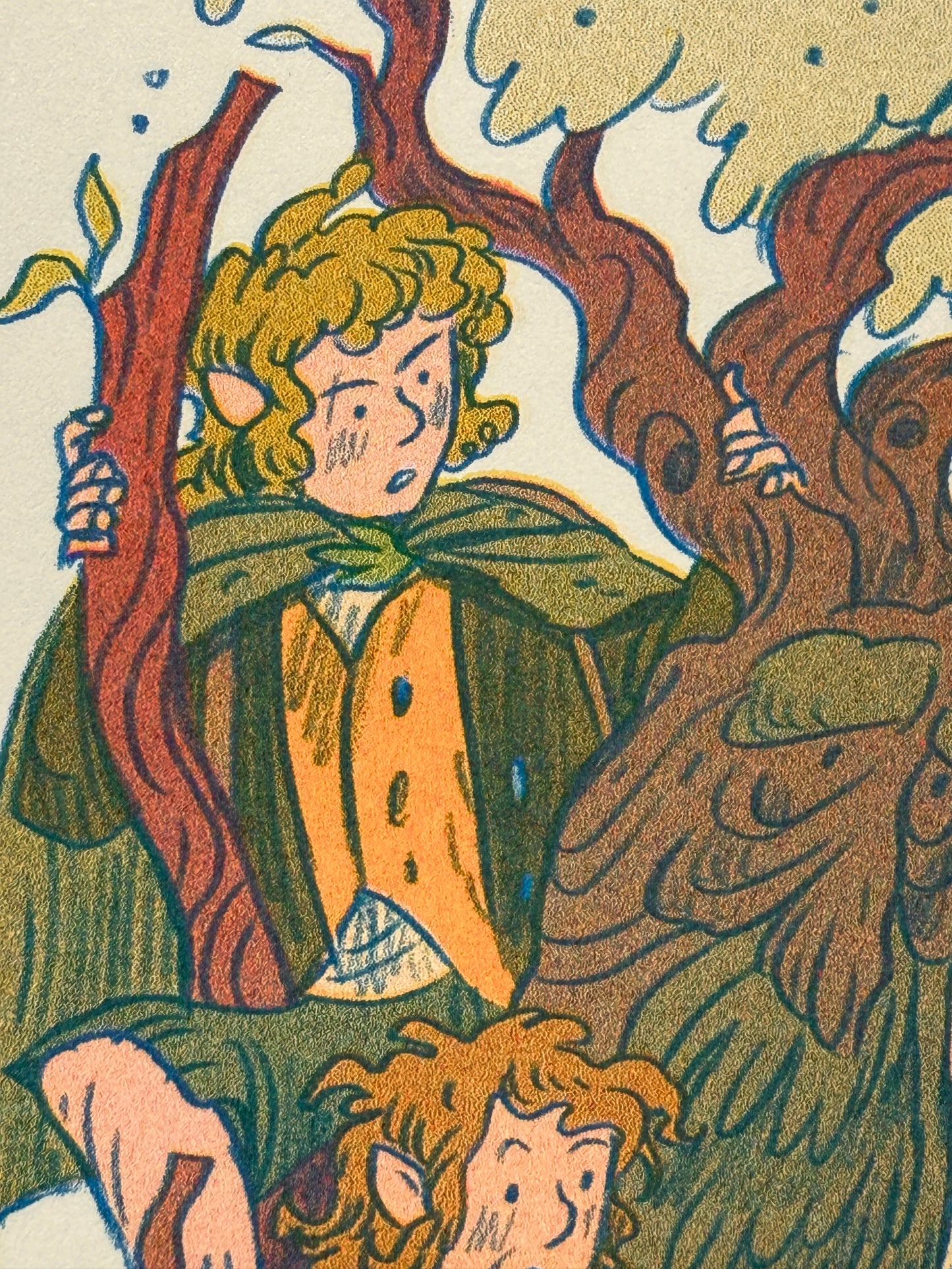Lord of the Rings, Two Towers Print - Small Riso Print