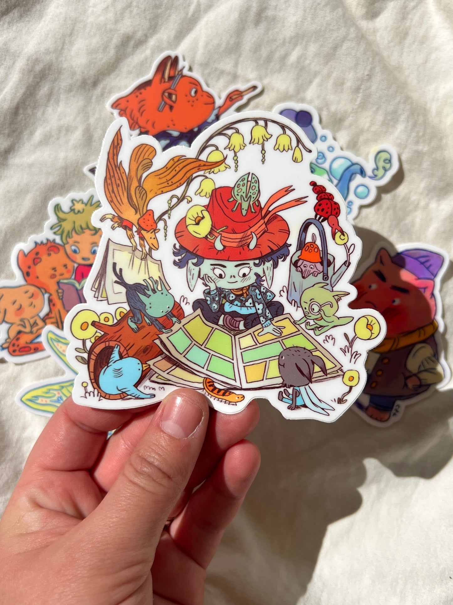 Whimsical Sticker Pack - Set of 7 Fun Character Stickers