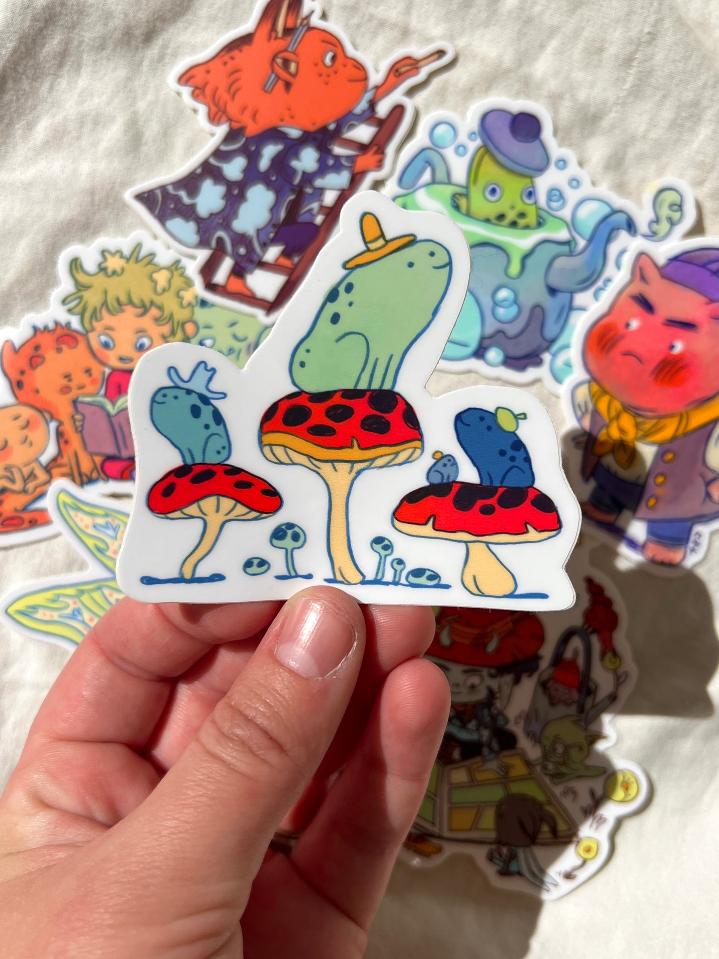 Whimsical Sticker Pack - Set of 7 Fun Character Stickers
