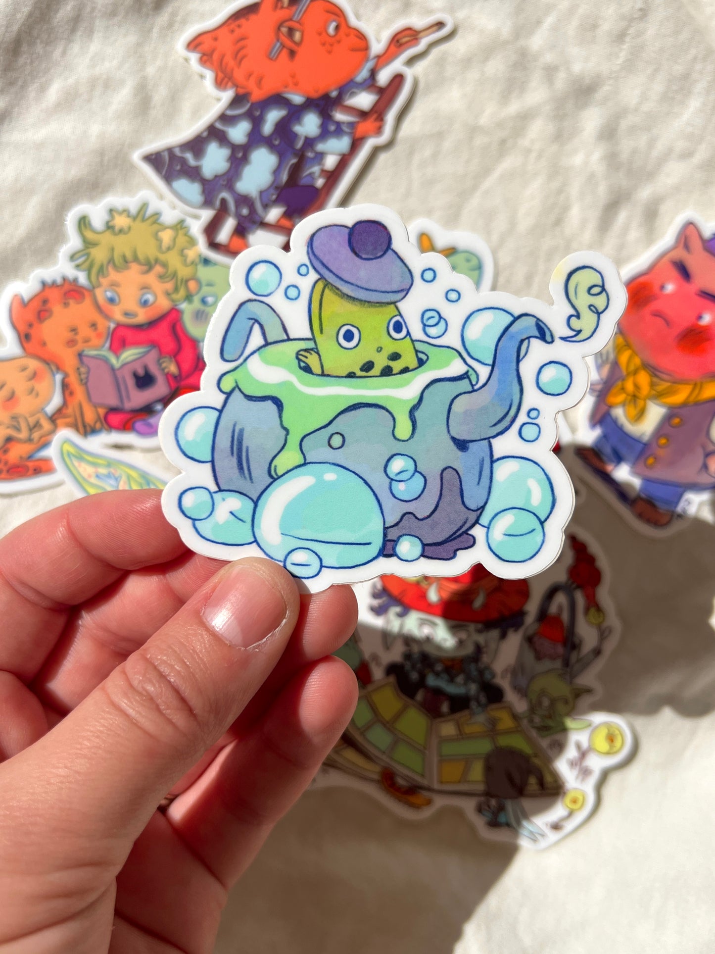 Whimsical Sticker Pack - Set of 7 Fun Character Stickers