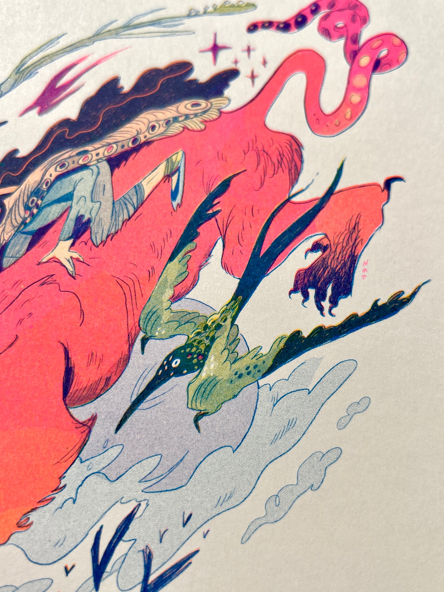 Demon Rider Riso Print