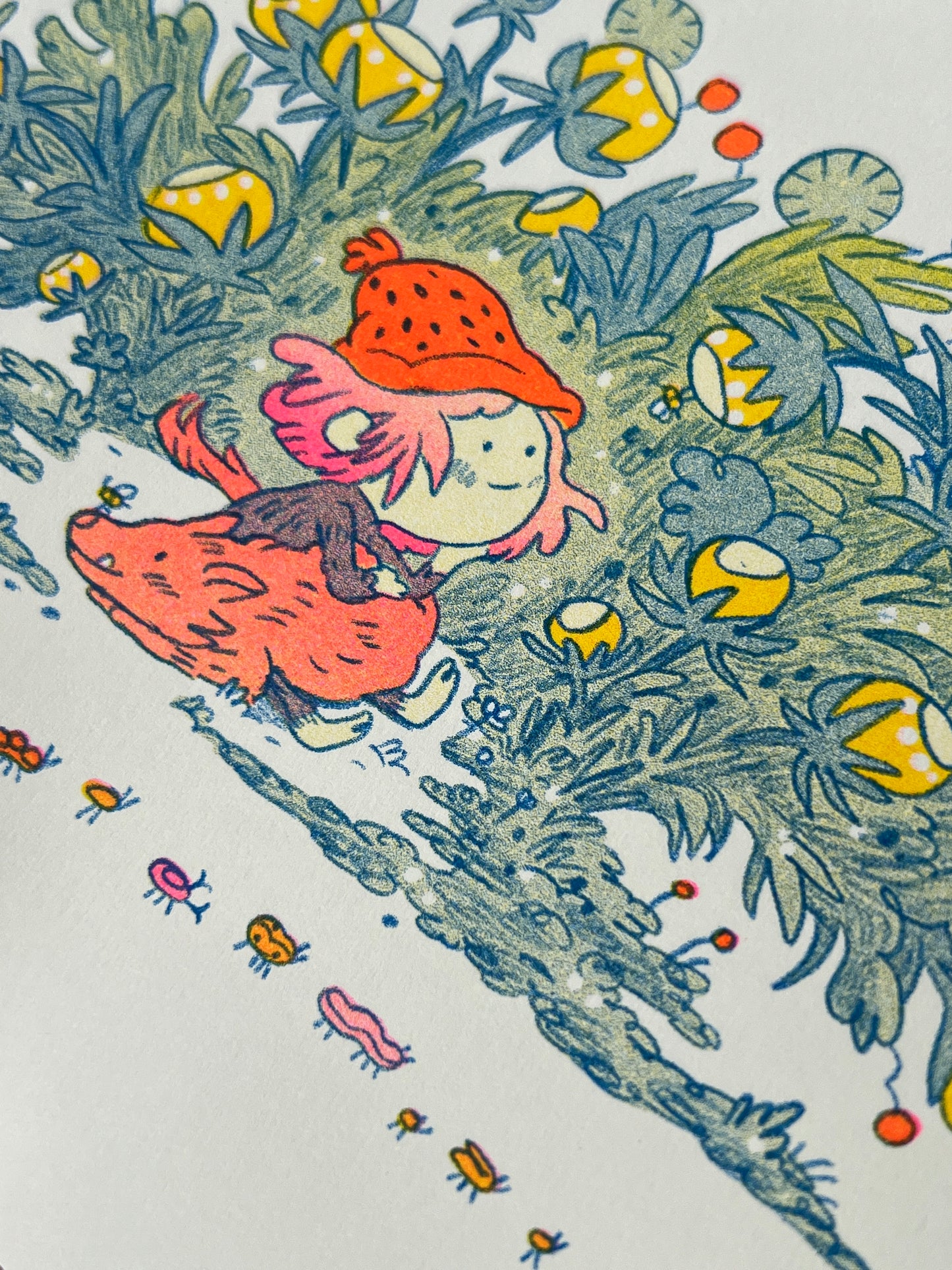 Spirit of Small Beasts Small Riso Print