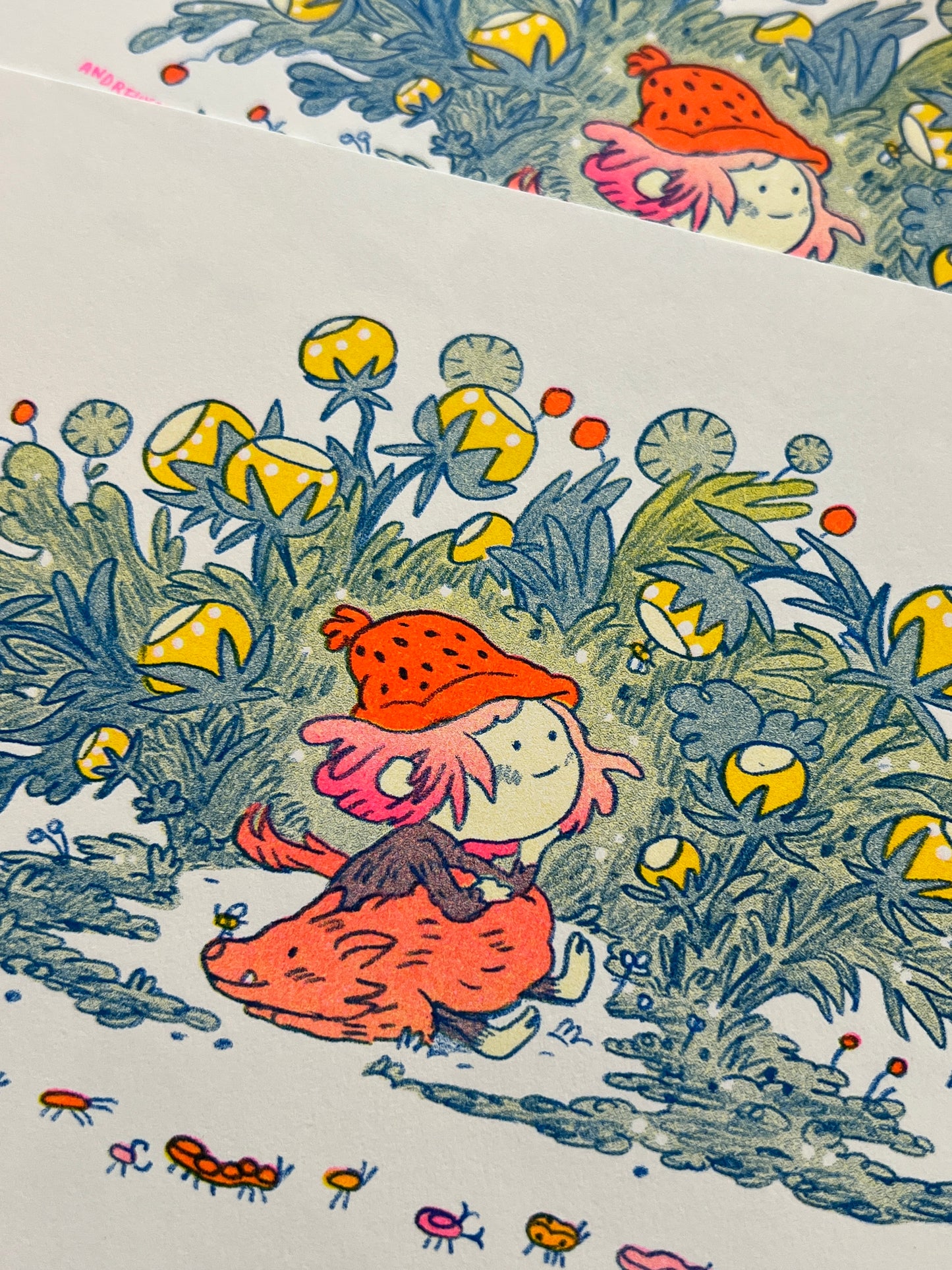 Spirit of Small Beasts Small Riso Print