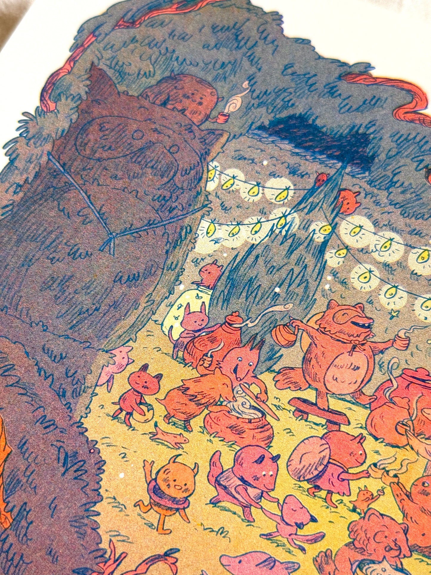 Maze's End Small Riso Print